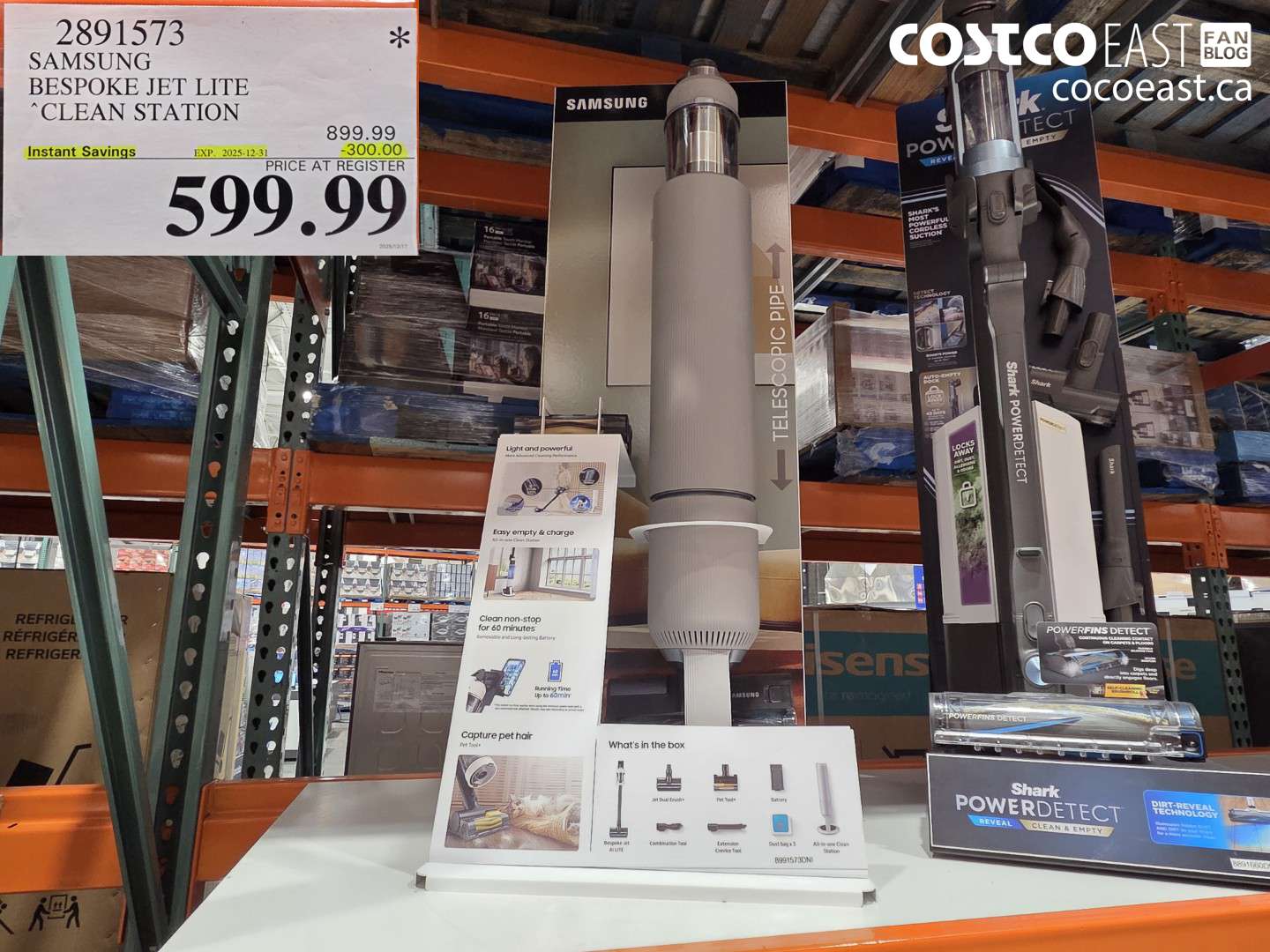 2891573 SAMSUNG BESPOKE JET LITE “CLEAN STATION ($300.00 INSTANT SAVINGS EXPIRES ON 2025-12-31) $599.99