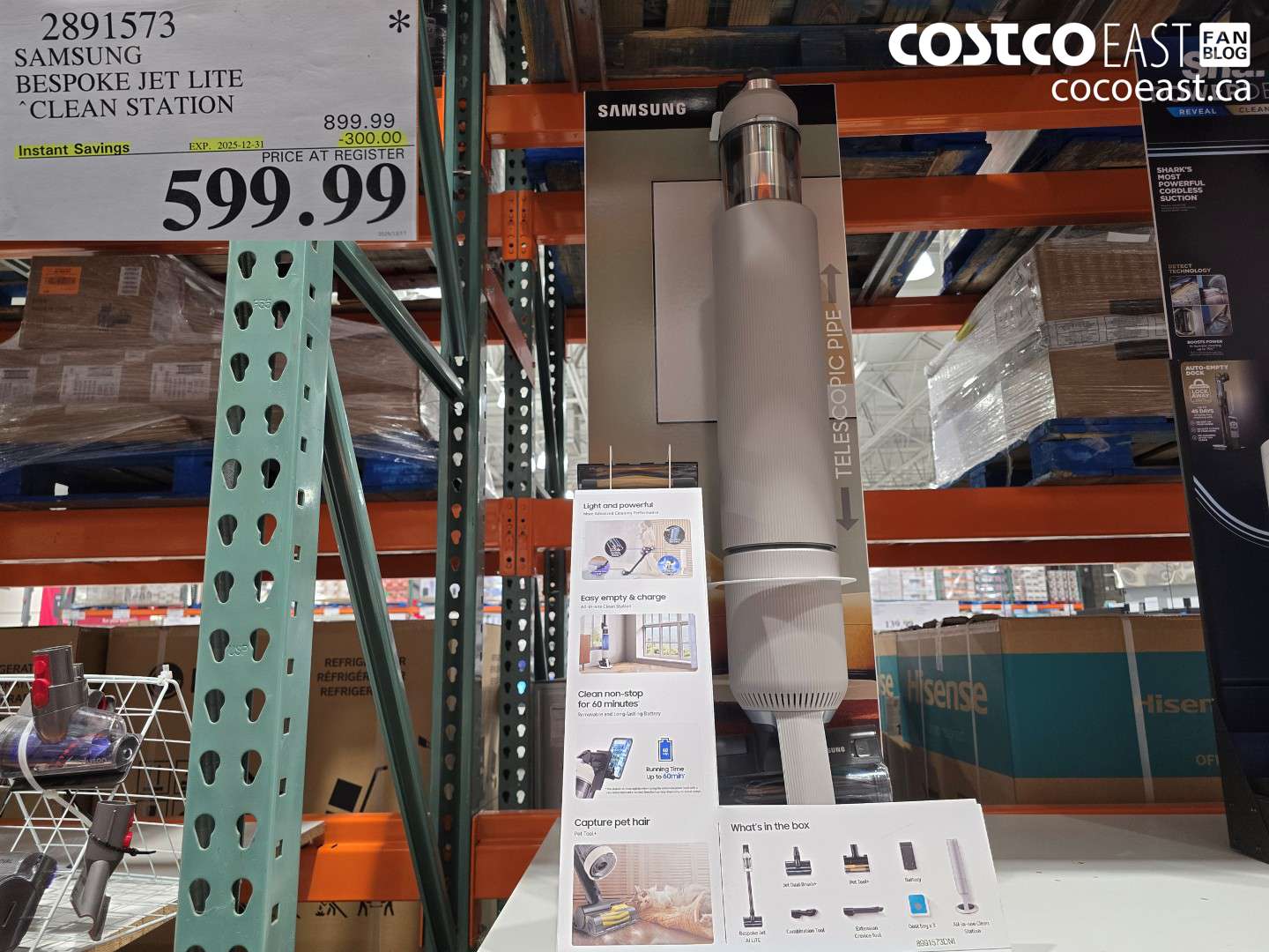 2891573 SAMSUNG BESPOKE JET LITE “CLEAN STATION ($300.00 INSTANT SAVINGS EXPIRES ON 2025-12-31) $599.99