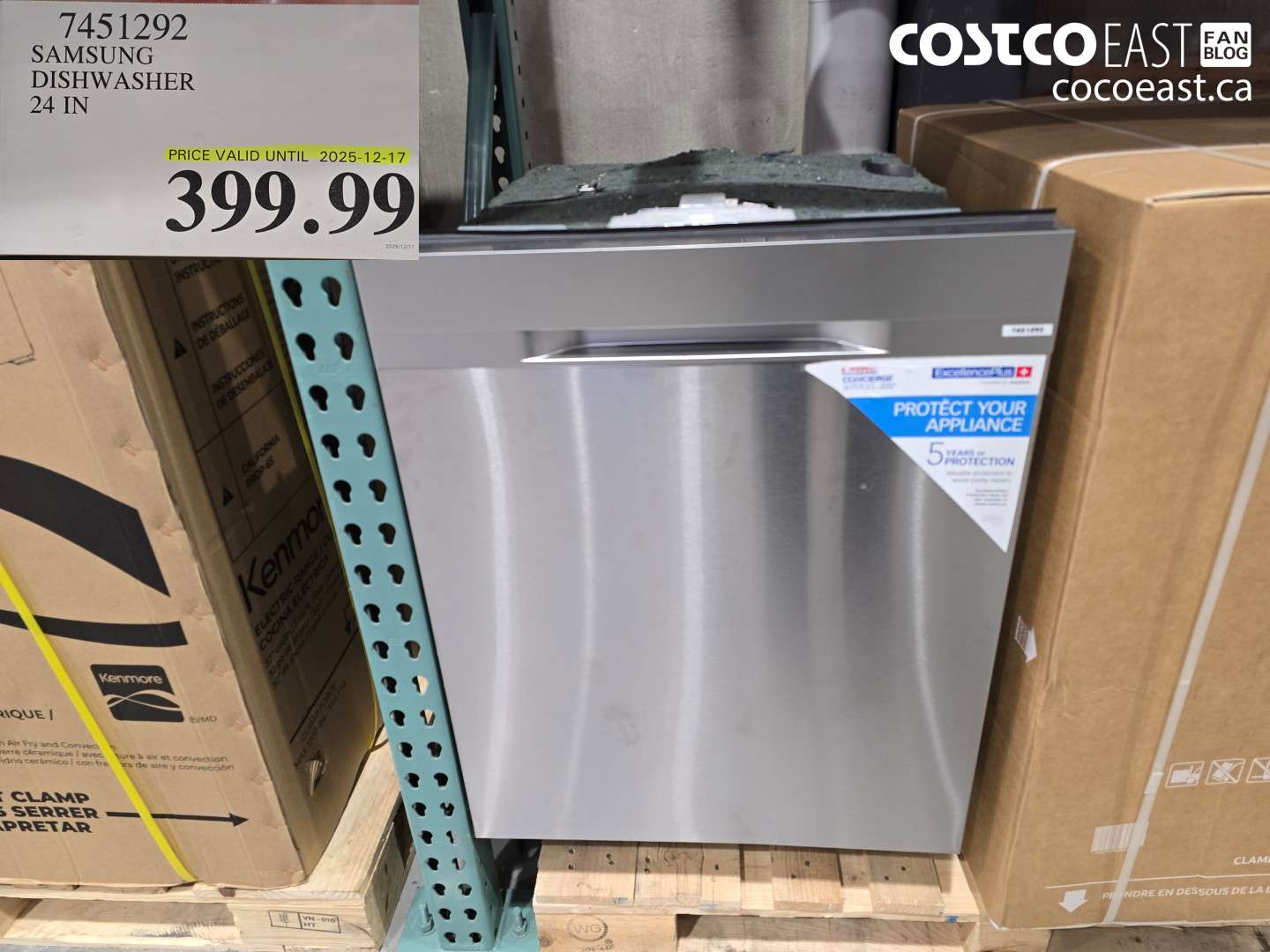 7451292 SAMSUNG DISHWASHER 24IN $399.99