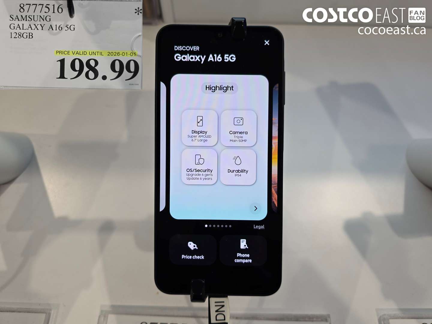 8777516 SAMSUNG GALAXY A16 5G 128GB $198.99