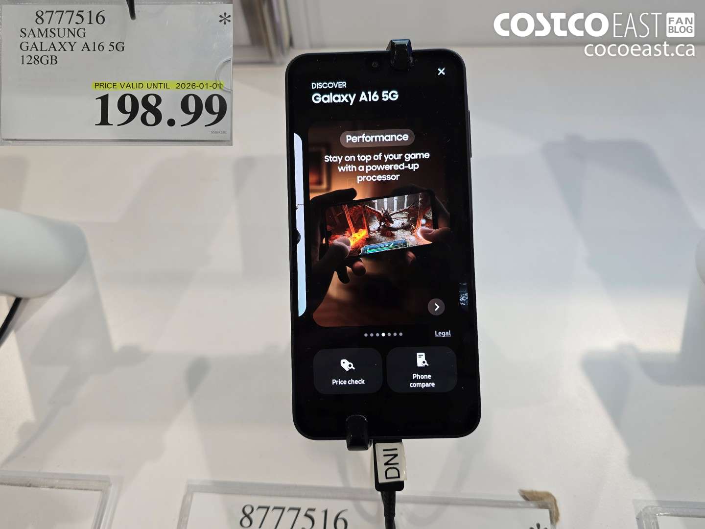 8777516 SAMSUNG GALAXY A16 5G 128GB $198.99