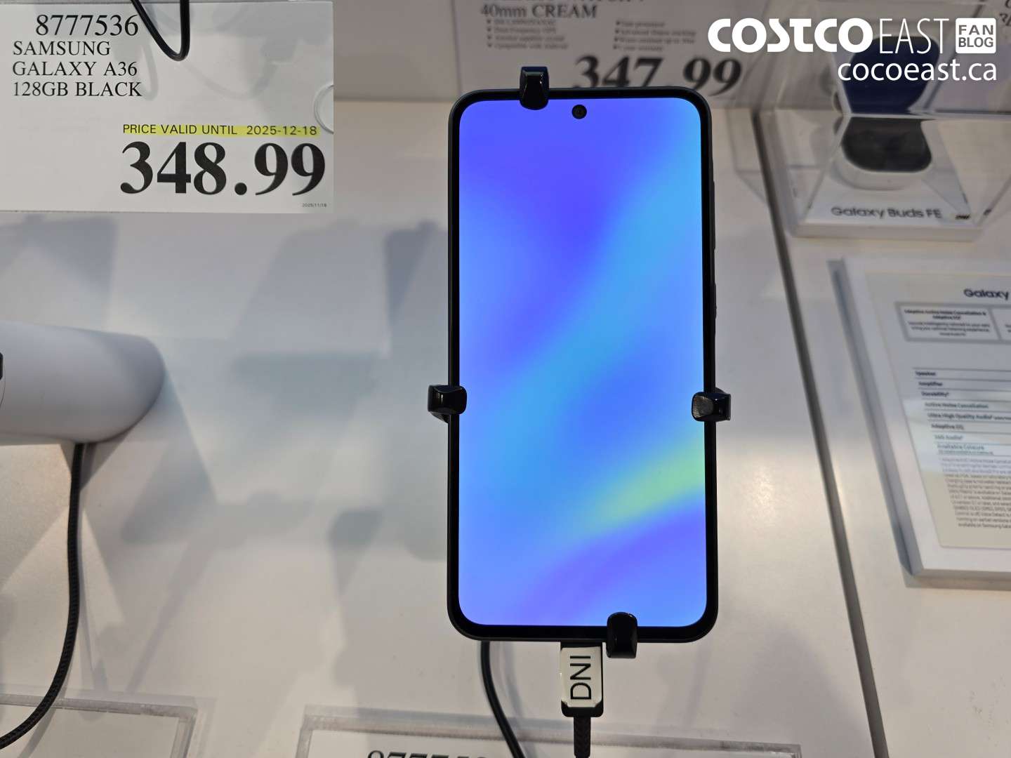 8777536 SAMSUNG GALAXY A36 128GB BLACK $348.99