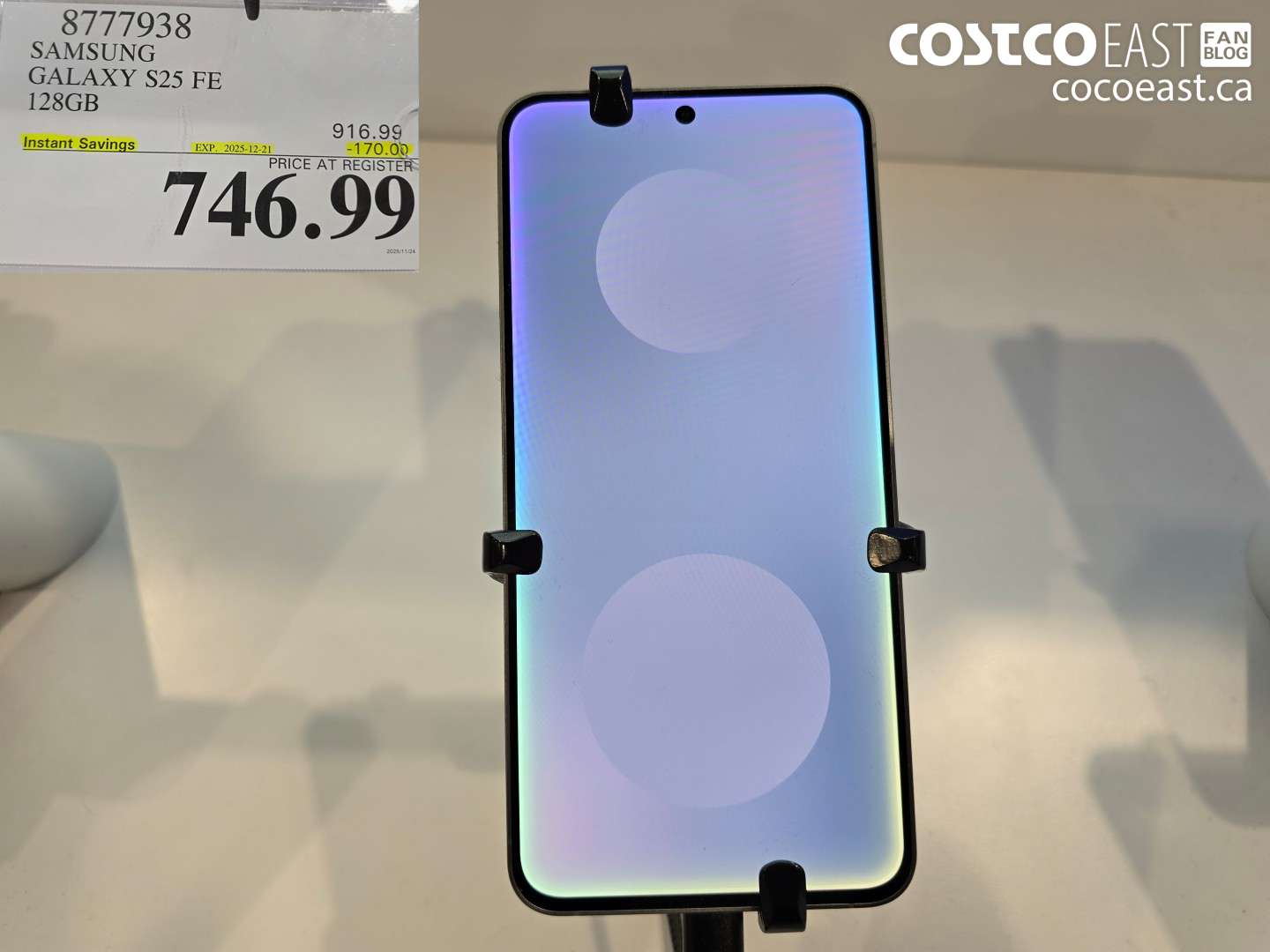 8777938 SAMSUNG GALAXY S25 FE 128GB ($170.00 INSTANT SAVINGS EXPIRES ON 2025-12-21) $746.99