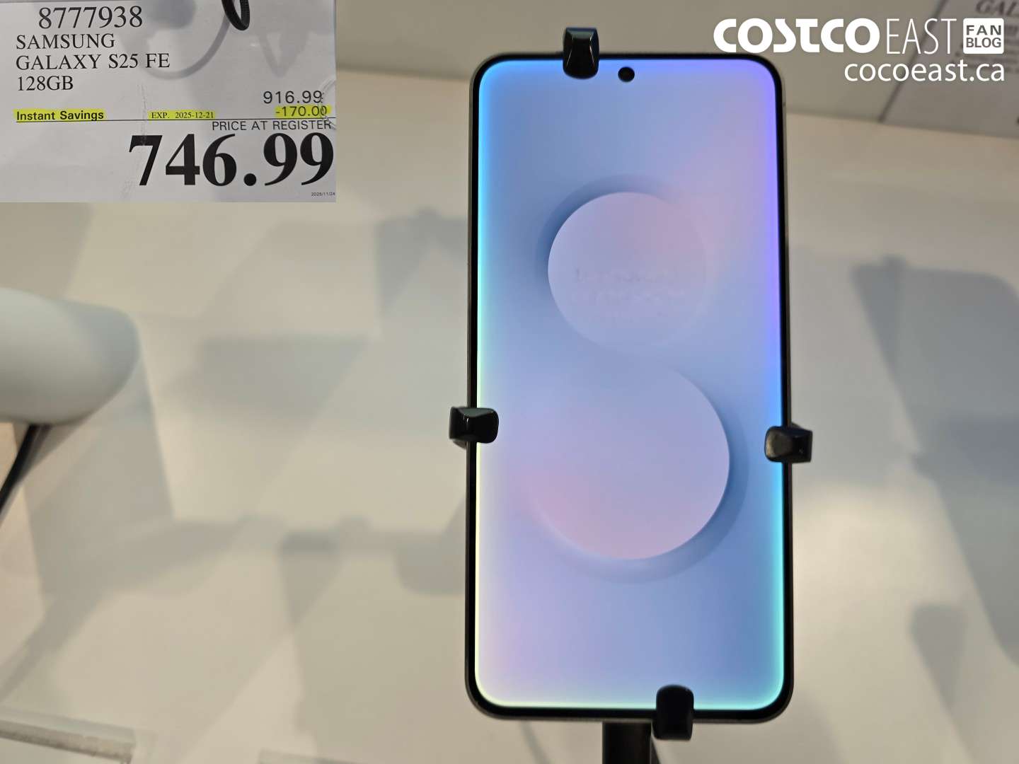 8777938 SAMSUNG GALAXY S25 FE 128GB ($170.00 INSTANT SAVINGS EXPIRES ON 2025-12-21) $746.99