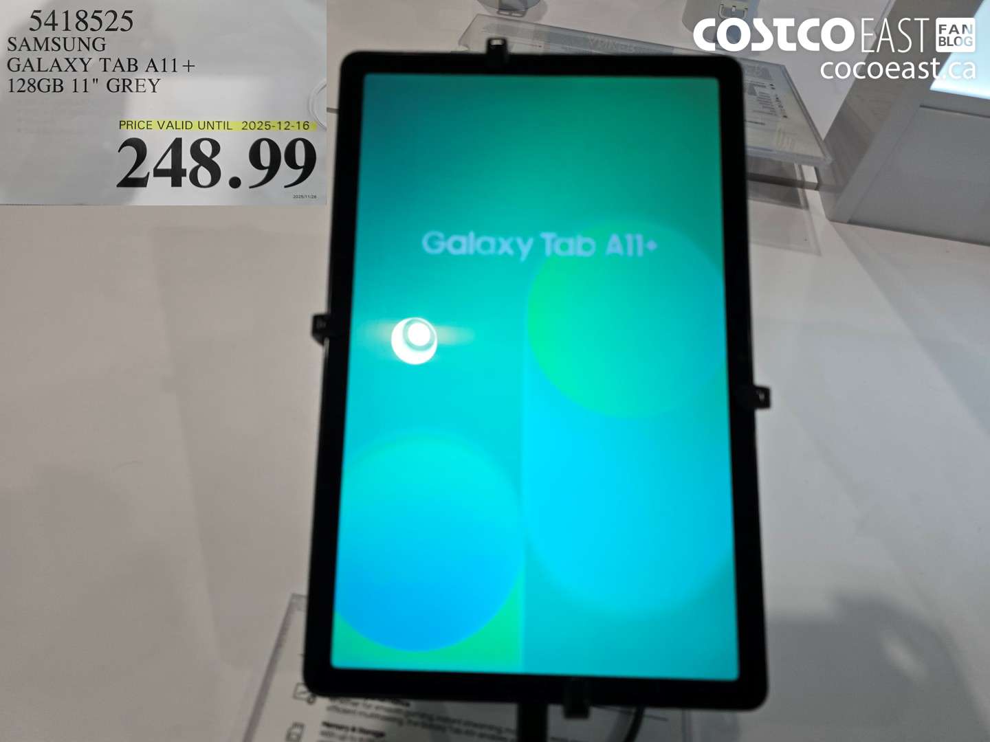 5418525 SAMSUNG GALAXY TAB A11+ 128GB 11 GREY $248.99