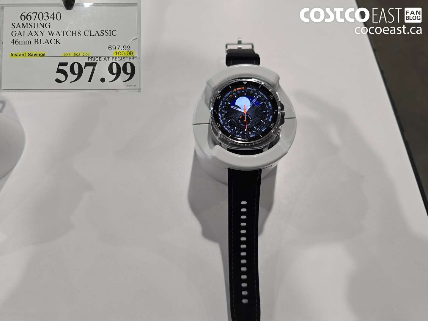 6670340 SAMSUNG GALAXY WATCH8 CLASSIC 46mm BLACK ($100.00 INSTANT SAVINGS EXPIRES ON 2025-12-04) $597.99