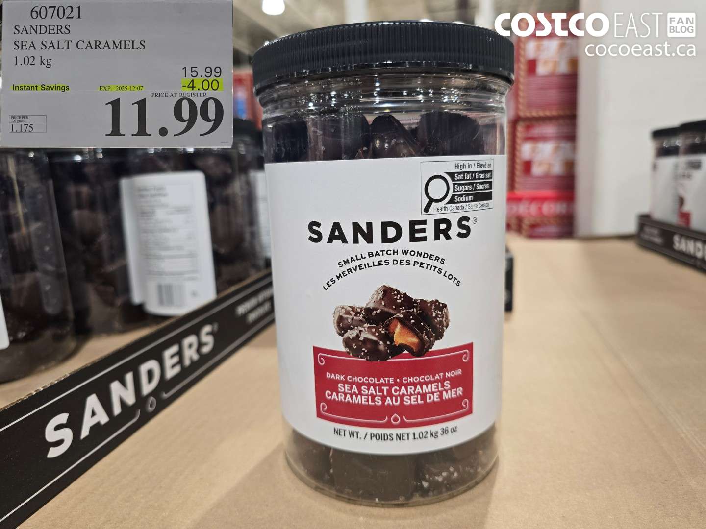 607021 SANDERS SEA SALT CARAMELS 1.02KG ($4.00 INSTANT SAVINGS EXPIRES ON 2025-12-07) $11.99