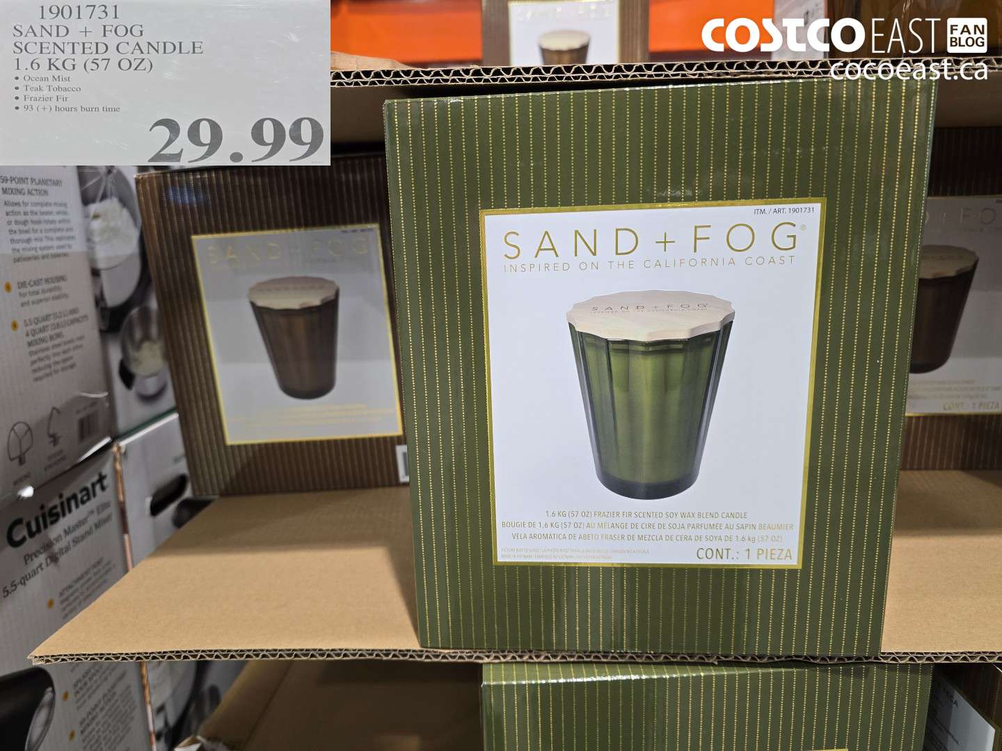 1901731 SAND + fOG SCENTED CANDLE 1.6 KG (57 OZ) $29.99
