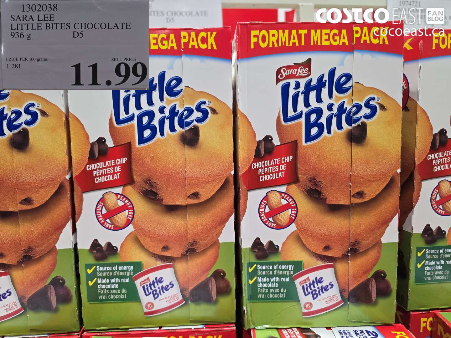 1302038 SARA LEE LITTLE BITES CHOCOLATE 936 g $11.99