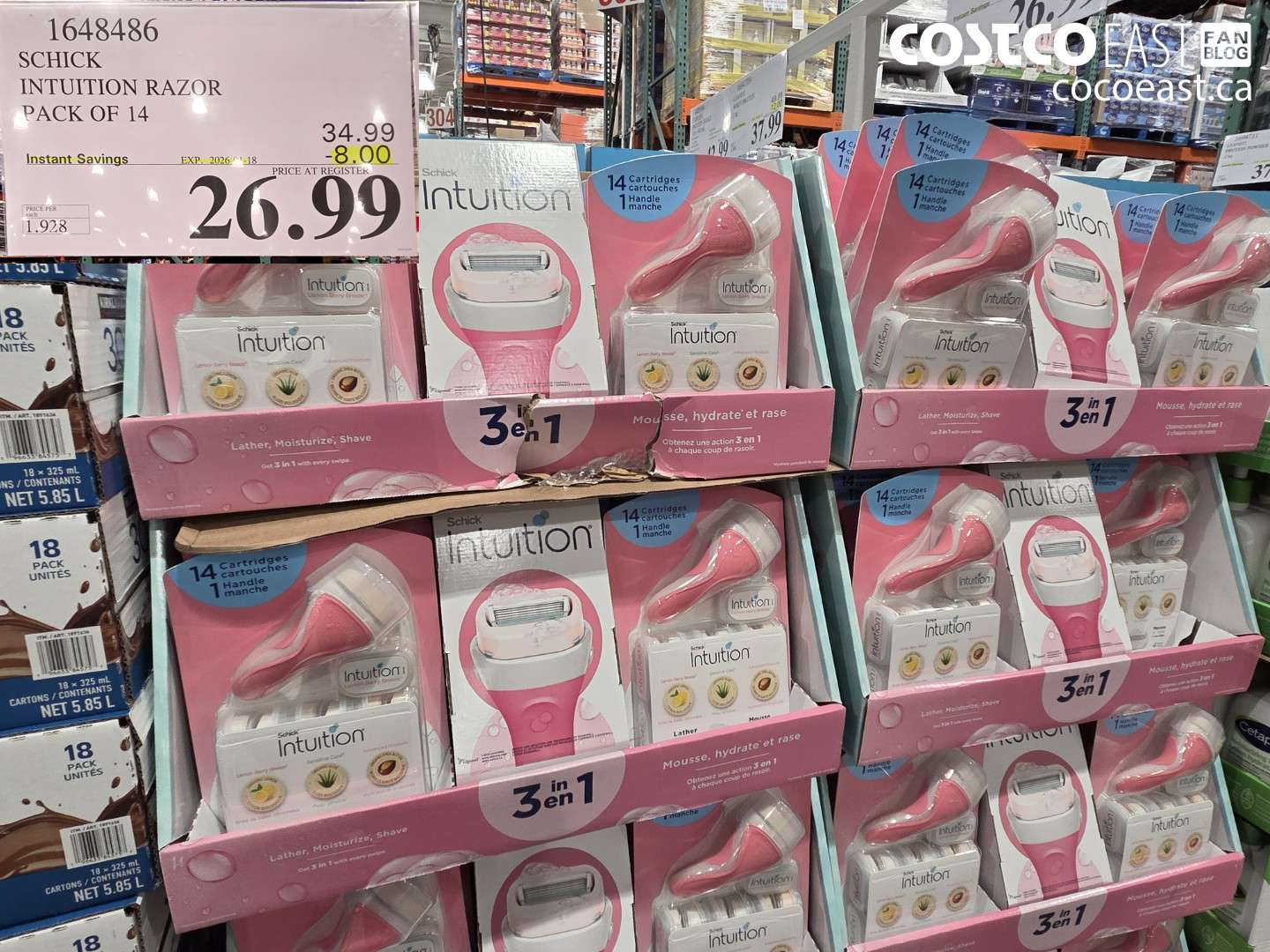 1648486 SCHICK INTUITION RAZOR PACK OF 14 ($8.00 INSTANT SAVINGS EXPIRES ON 2026-01-18) $26.99