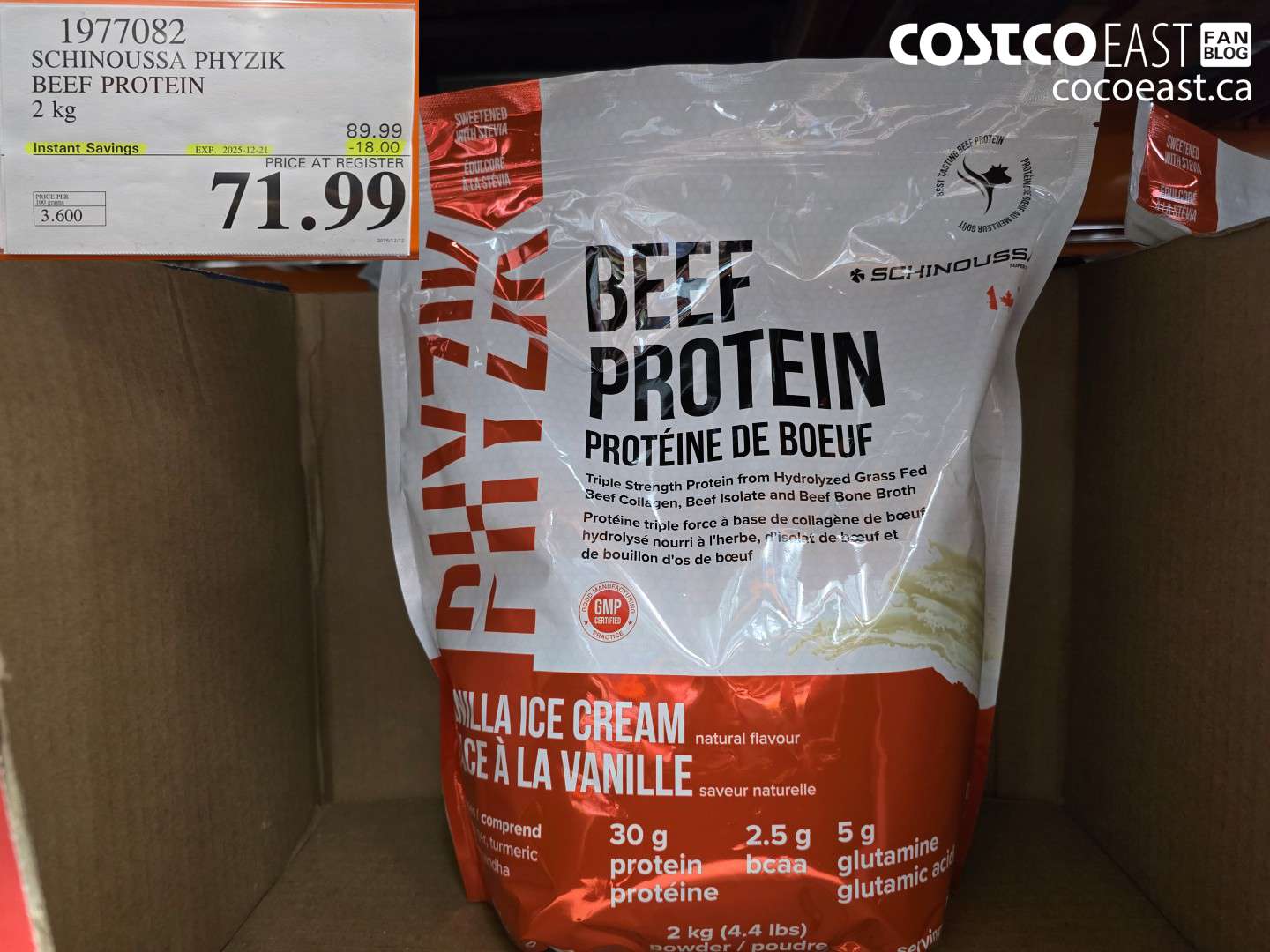 1977082 SCHINOUSSA PHYZIK BEEF PROTEIN 2 kg ($18.00 INSTANT SAVINGS EXPIRES ON 2025-12-21) $71.99