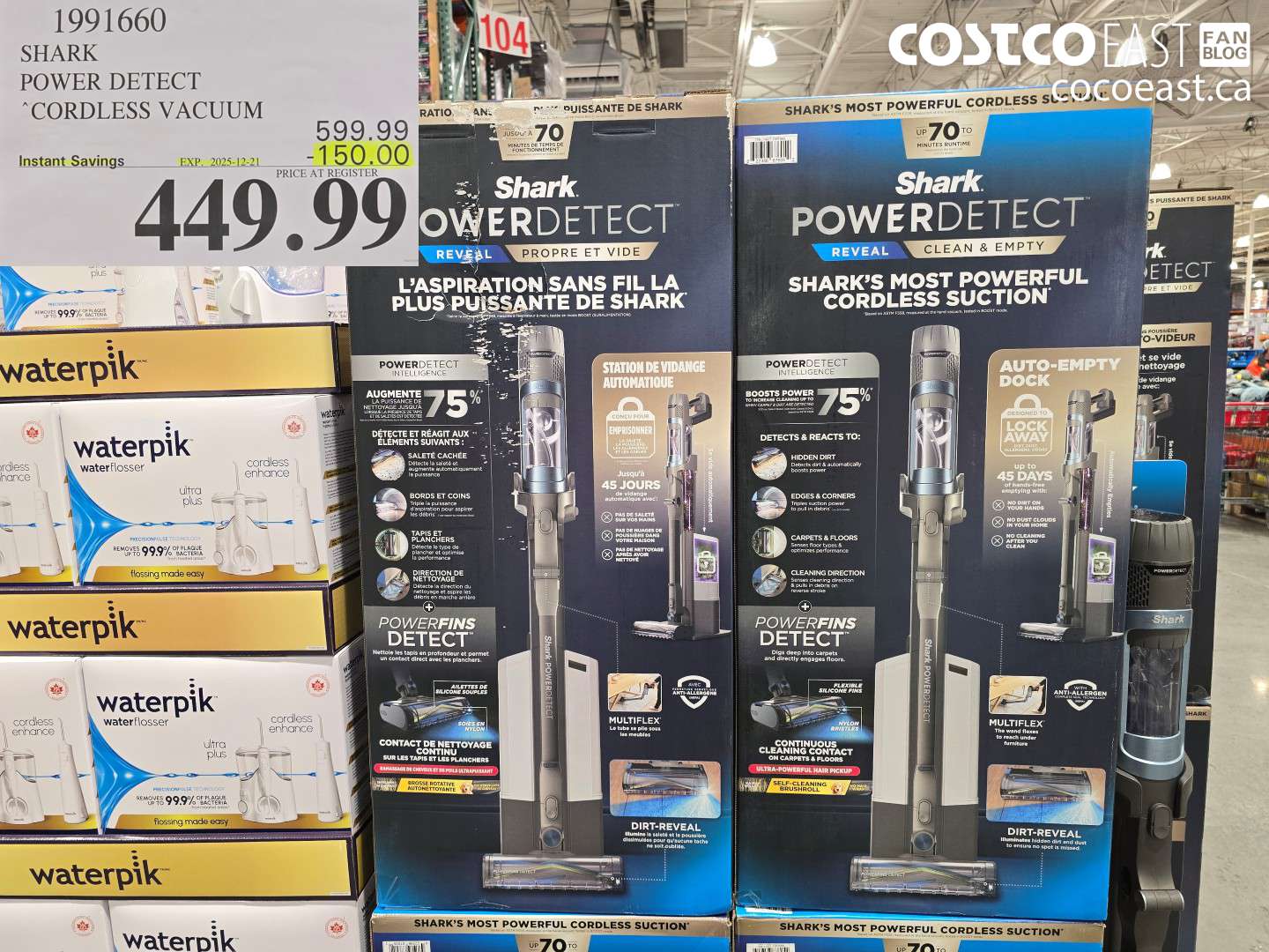 1991660 SHARK POWER DETECT “CORDLESS VACUUM ($150.00 INSTANT SAVINGS EXPIRES ON 2025-12-21) $449.99