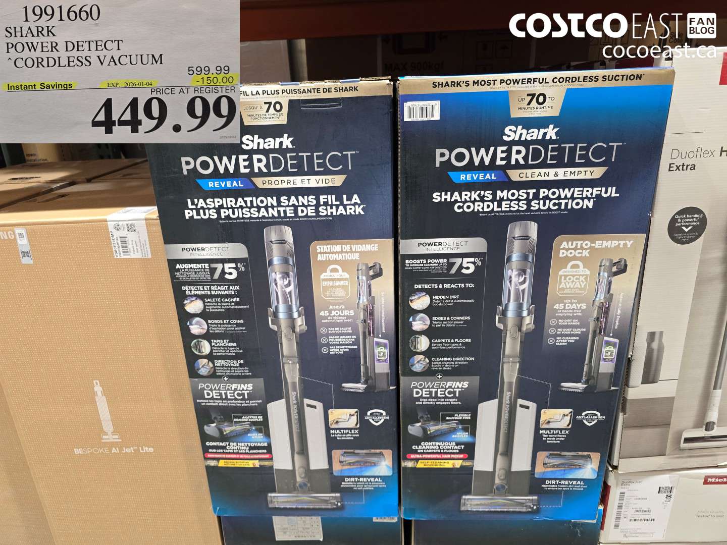 1991660 SHARK POWER DETECT “CORDLESS VACUUM ($150.00 INSTANT SAVINGS EXPIRES ON 2026-01-04) $449.99