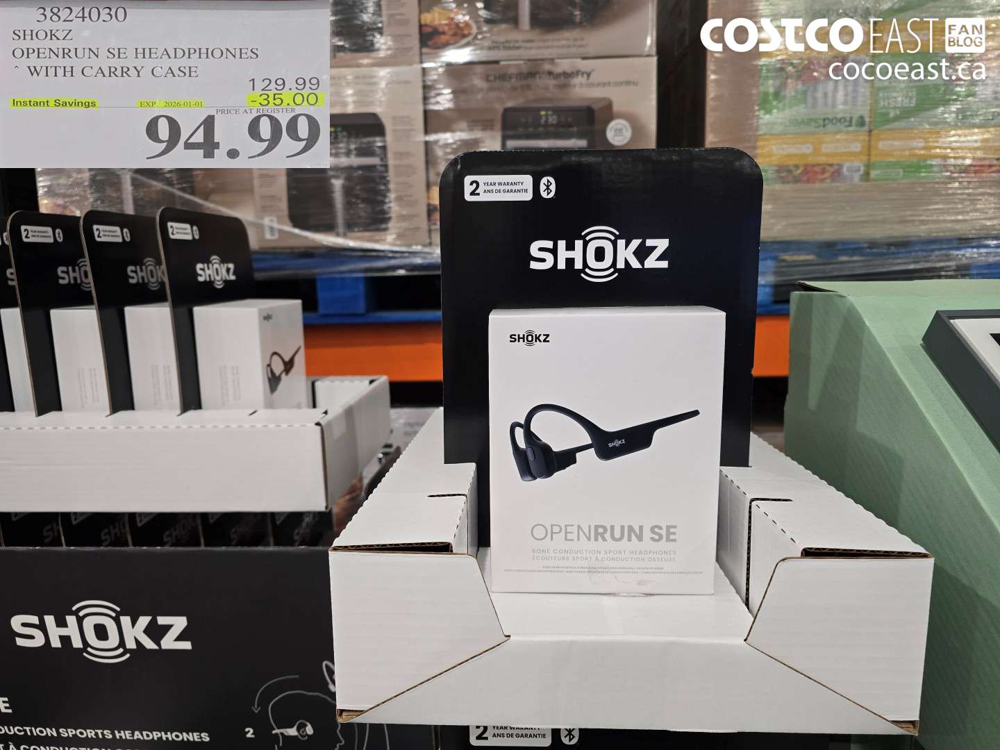 3824030 SHOKZ OPENRUN SE HEADPHONES WITH CARRY CASE ($35.00 INSTANT SAVINGS EXPIRES ON 2026-01-01) $94.99