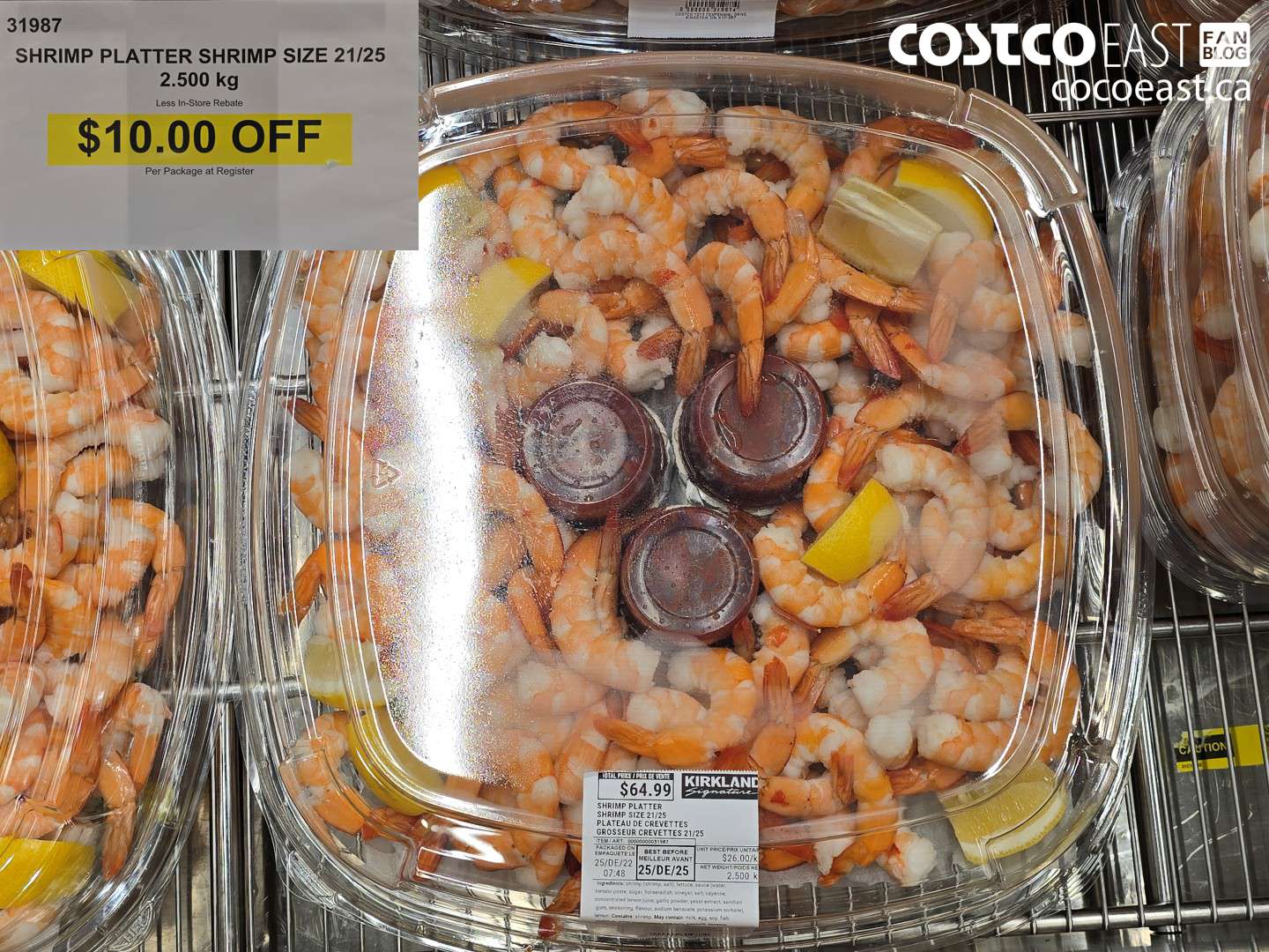 31987 SHRIMP PLATTER SHRIMP SIZE 21/25 ($10.00 INSTANT SAVINGS)