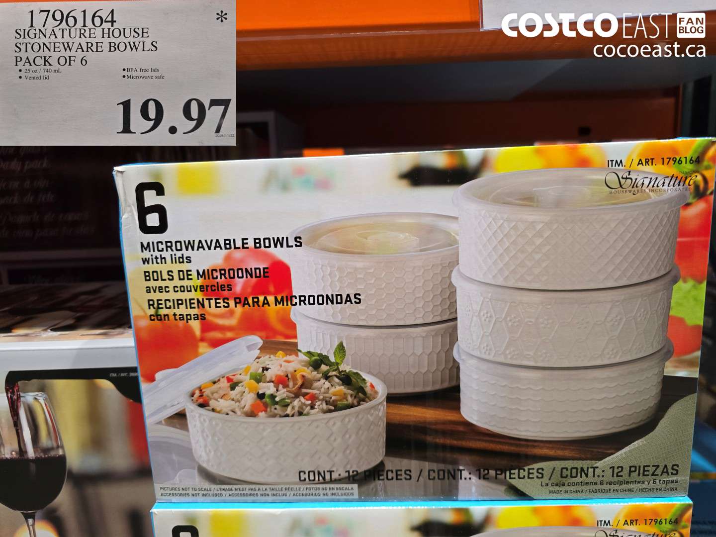 1796164 SIGNATURE HOUSE STONEWARE BOWLS PACK OF 6 $19.97