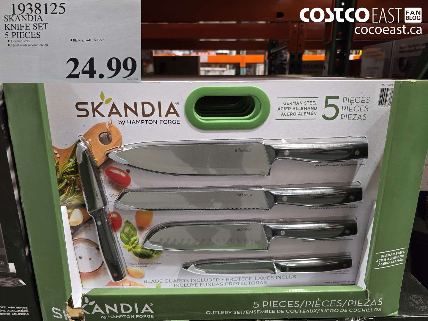 1938125 SKANDIA KNIFE SET 6 PIECES $24.99