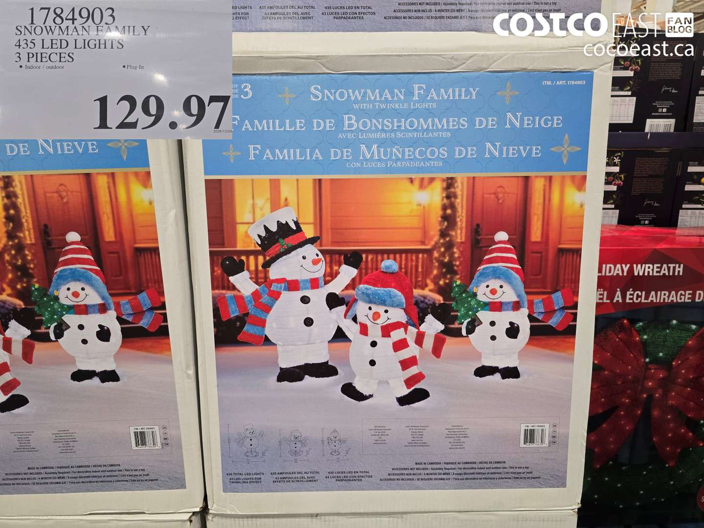 1784903 SNOWMAN FAMILY 430 LED LIGHTS 3 PIECES $129.97