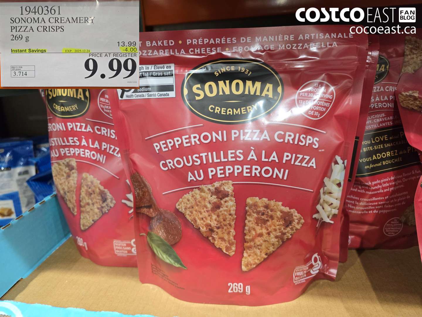 1940361 SONOMA CREAMERY PEPPERONI PIZZA CRISP 269 G ($4.00 INSTANT SAVINGS EXPIRES ON 2025-12-24) $9.99