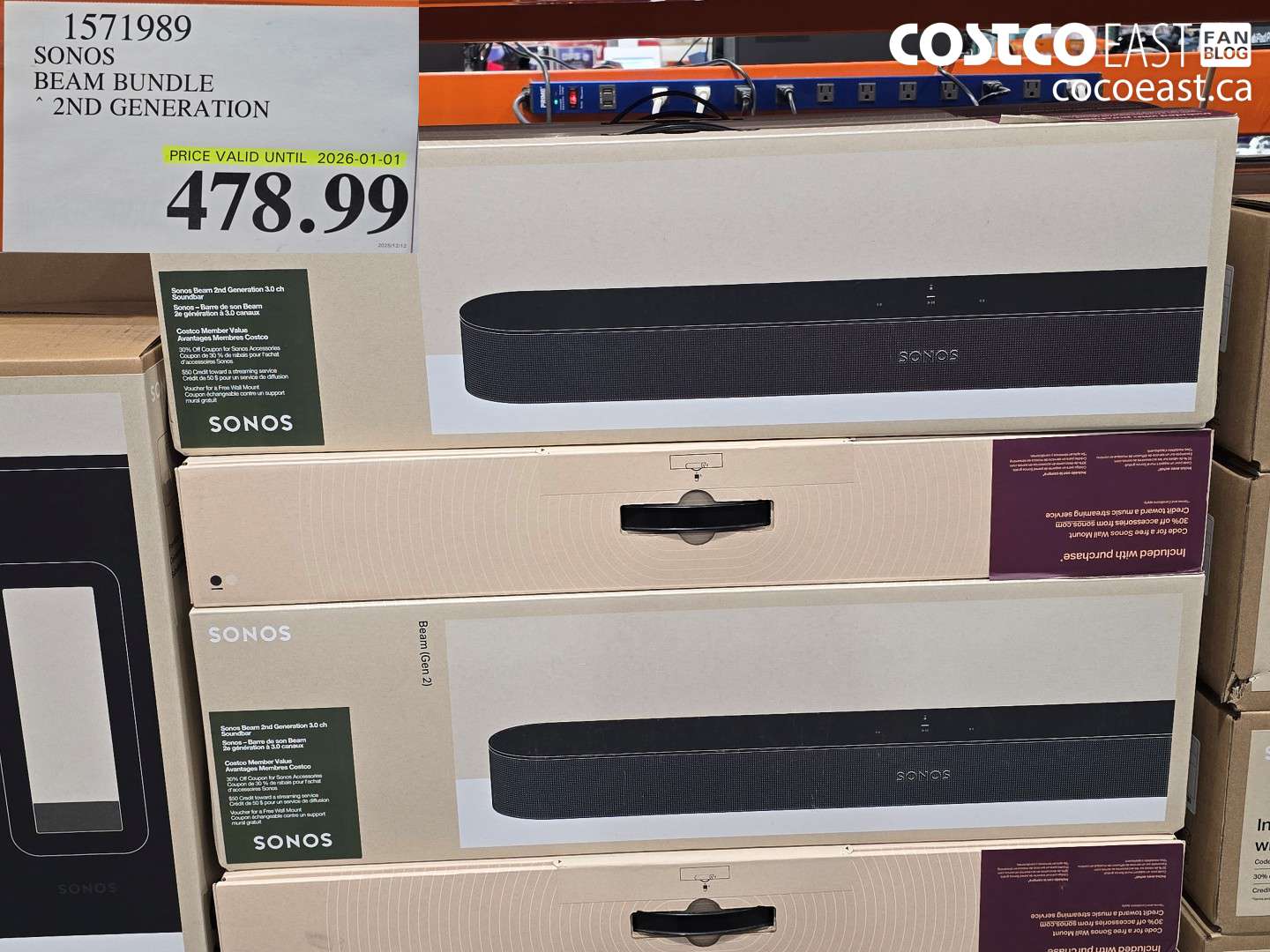 1571989 SONOS BEAM BUNDLE 2ND GENERATION $478.99