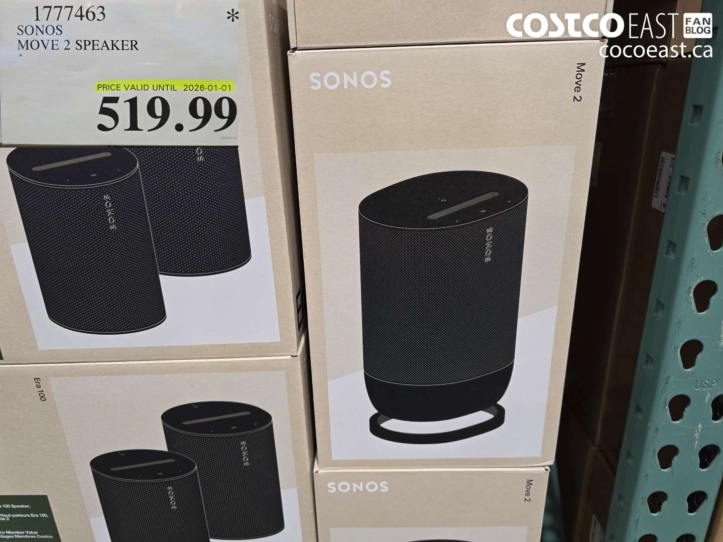 1777463 SONOS MOVE 2 SPEAKER $519.99