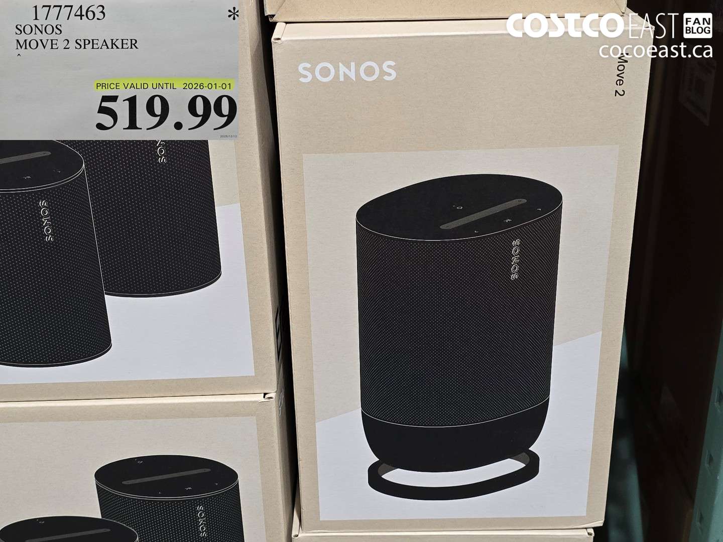 1777463 SONOS MOVE 2 SPEAKER $519.99