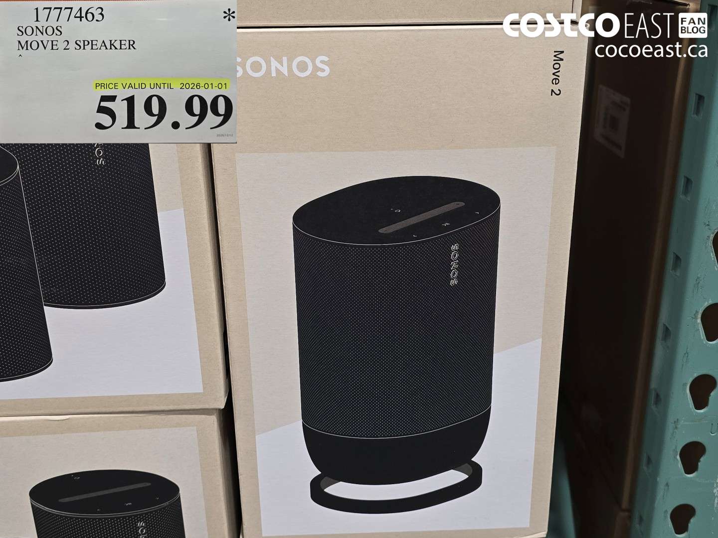 1777463 SONOS MOVE 2 SPEAKER $519.99