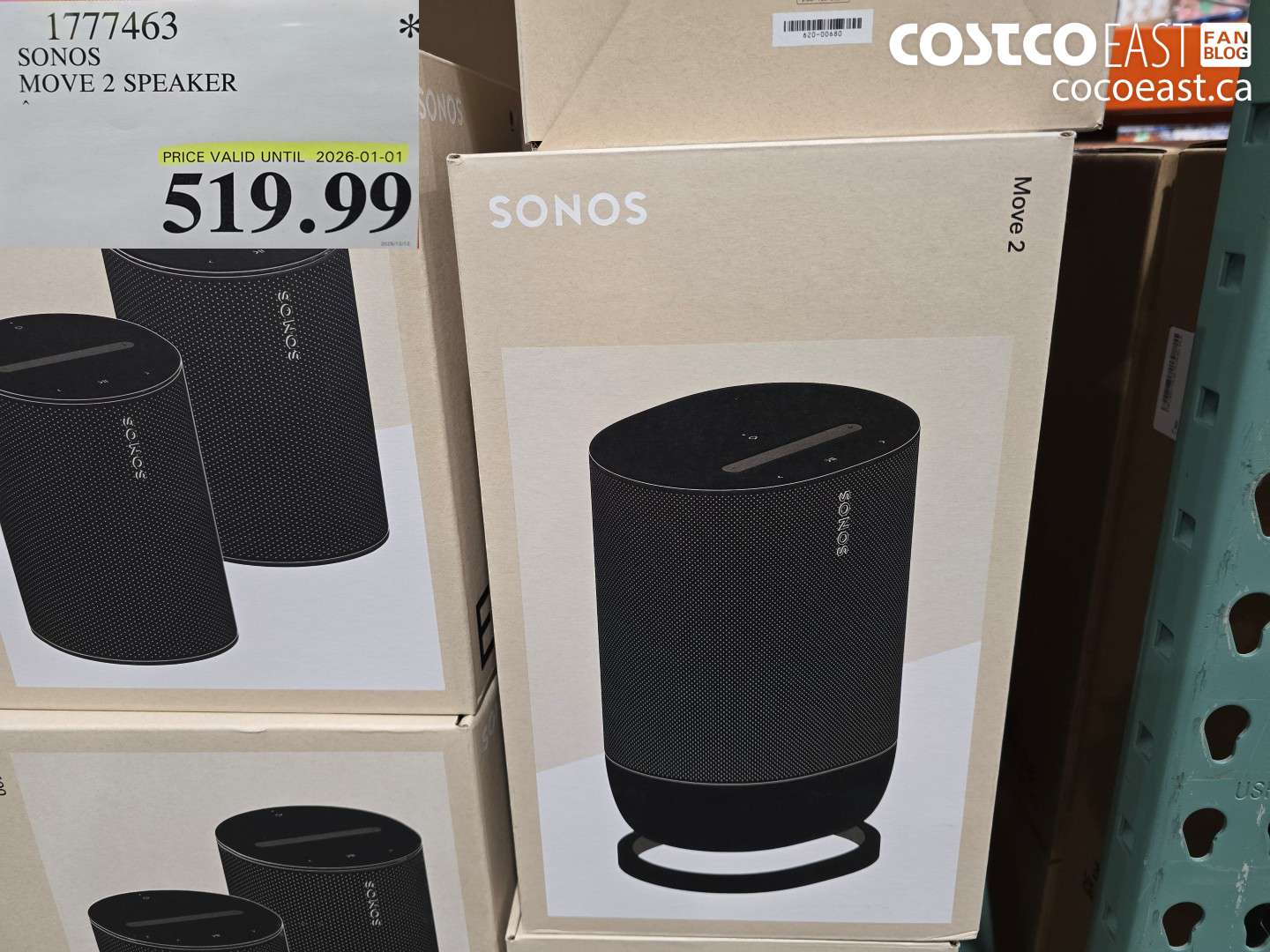 1777463 SONOS MOVE 2 SPEAKER $519.99