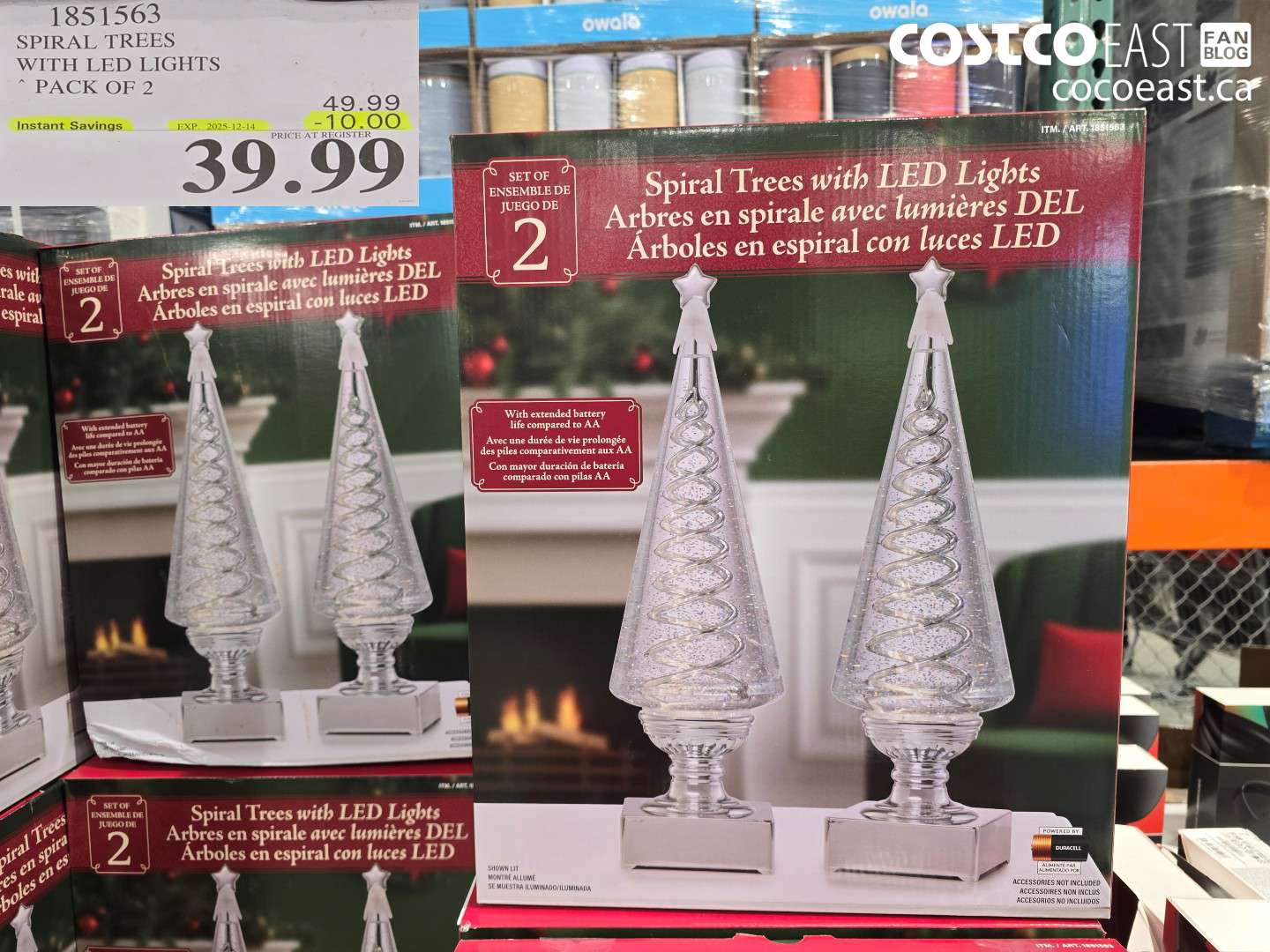 1851563 SPIRAL TREES WITH LED LIGHTS PACK OF 2 ($10.00 INSTANT SAVINGS EXPIRES ON 2025-12-14) $39.99