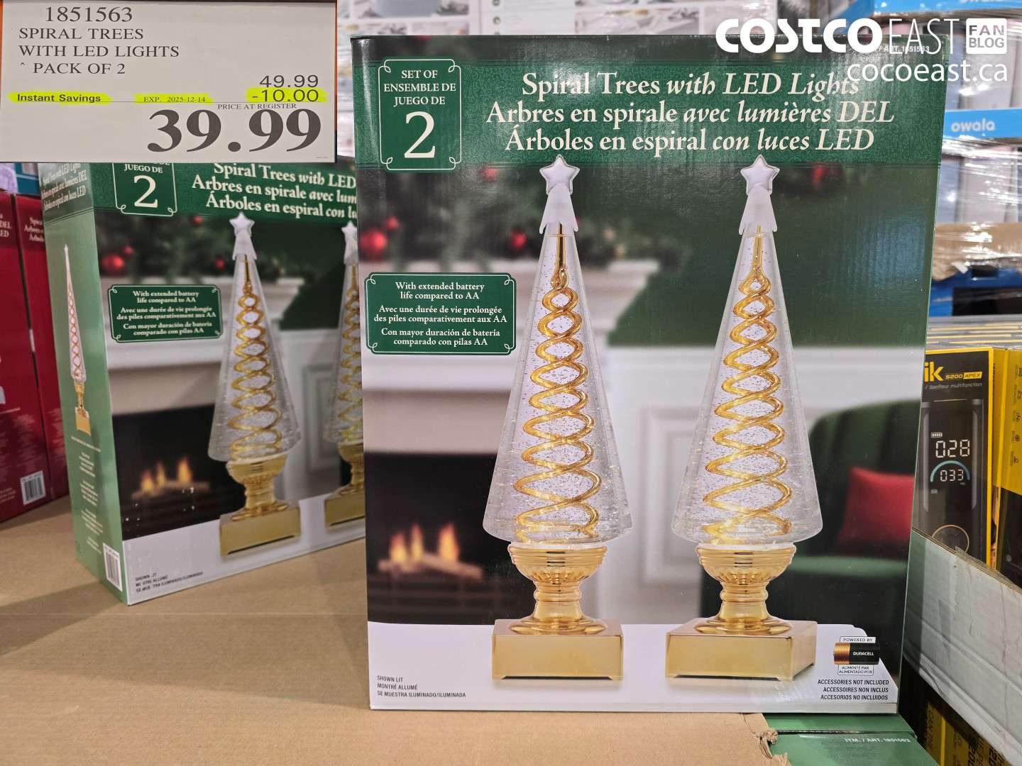 1851563 SPIRAL TREES WITH LED LIGHTS PACK OF 2 ($10.00 INSTANT SAVINGS EXPIRES ON 2025-12-14) $39.99