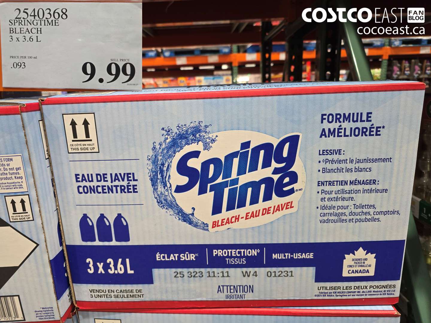2540368 SPRINGTIME BLEACH 3 X 3.6 L $9.99