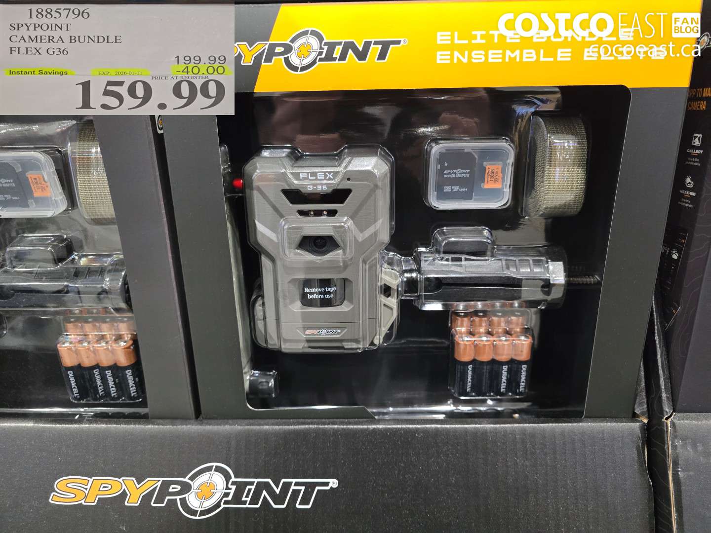 1885796 SPYPOINT CAMERA BUNDLE FLEX G36 ($40.00 INSTANT SAVINGS EXPIRES ON 2026-01-11) $159.99