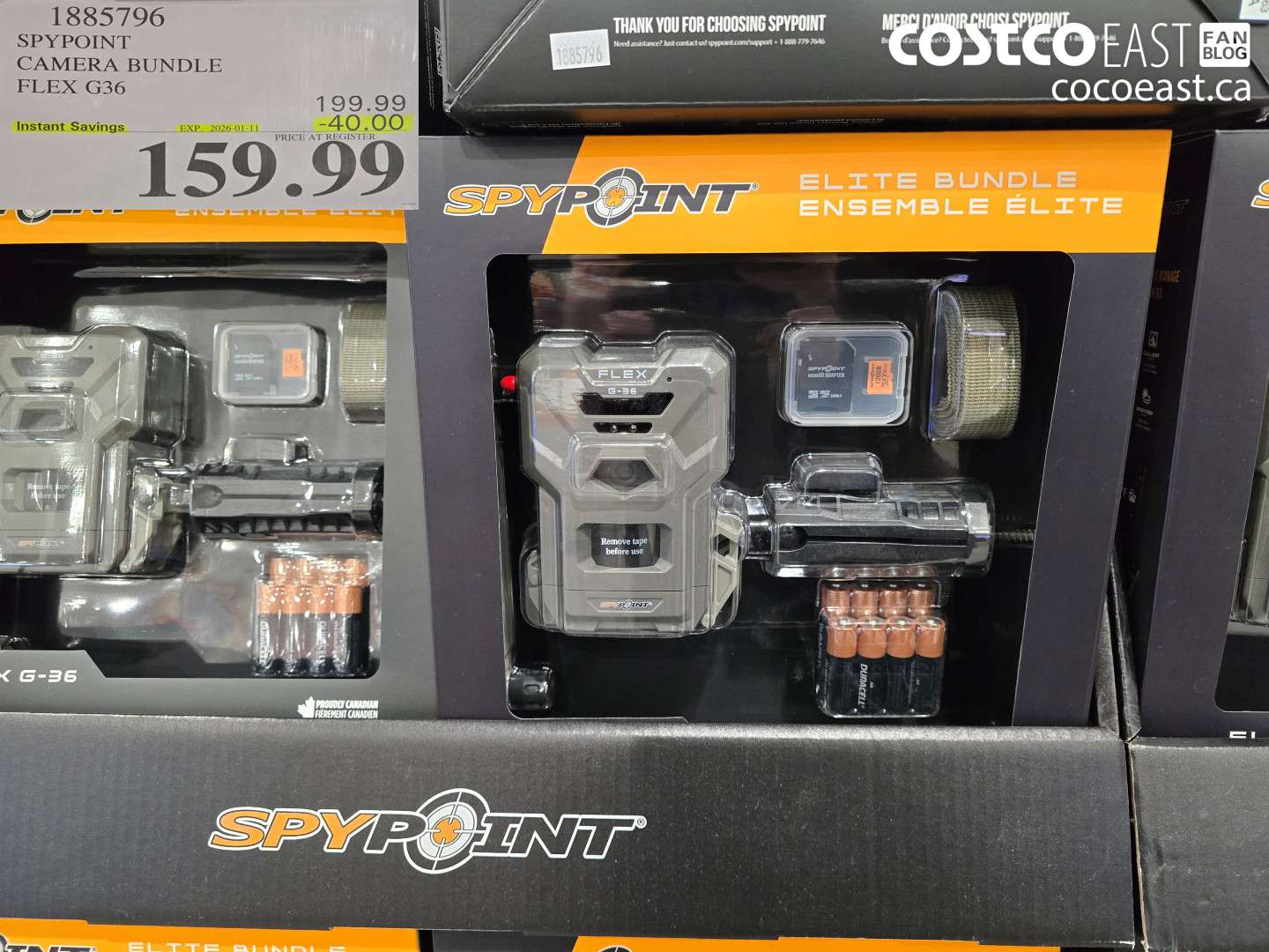 1885796 SPYPOINT CAMERA BUNDLE FLEX G36 ($40.00 INSTANT SAVINGS EXPIRES ON 2026-01-11) $159.99