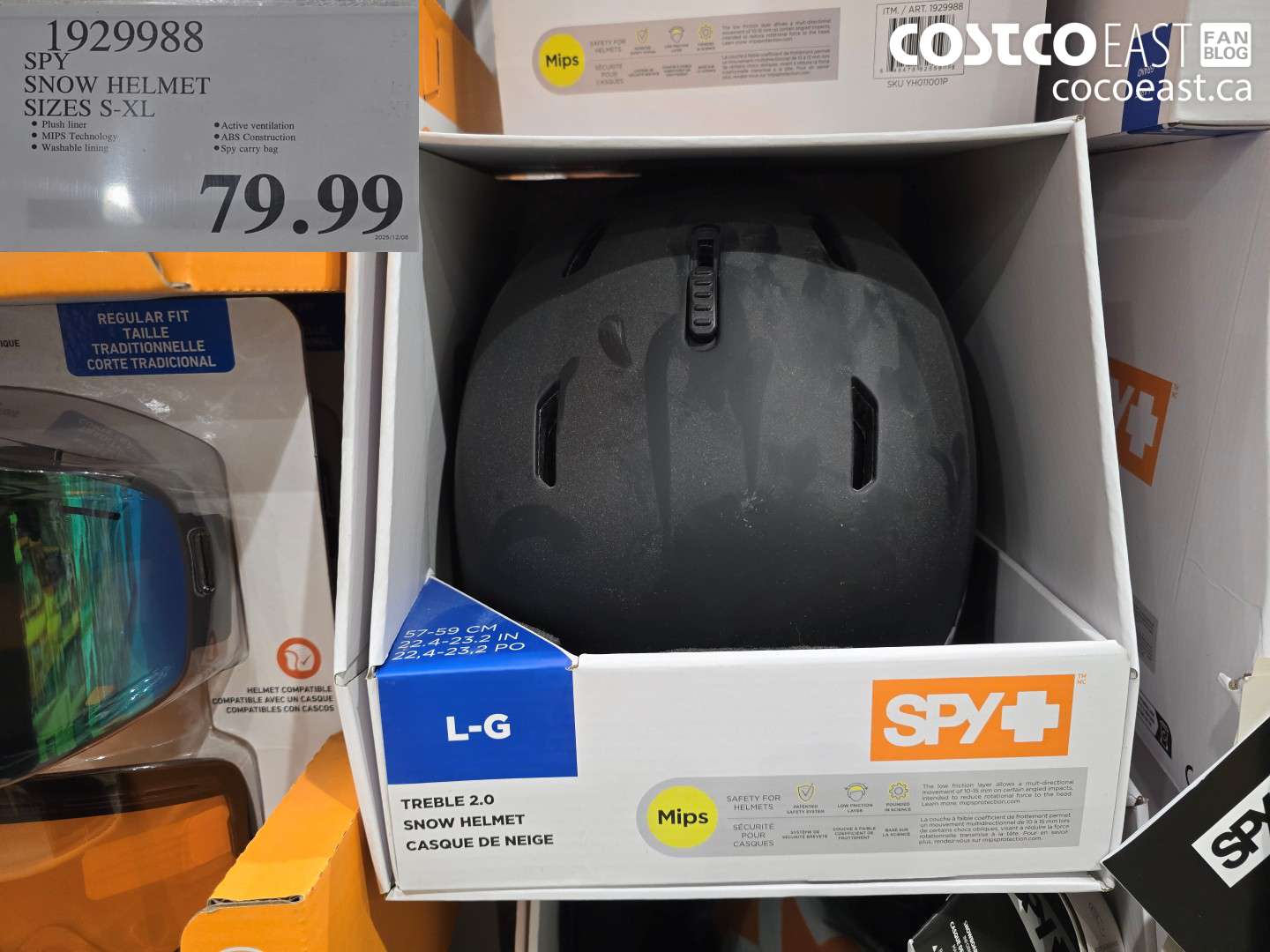 1929988 SPY SNOW HELMET SIZES S-XL $79.99