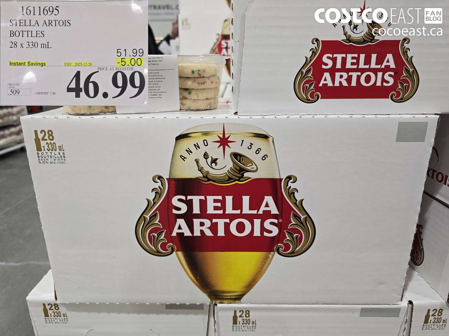 1611695 STELLA ARTOIS BOTTLES 28 x 330 mL ($5.00 INSTANT SAVINGS EXPIRES ON 2025-12-28) $46.99