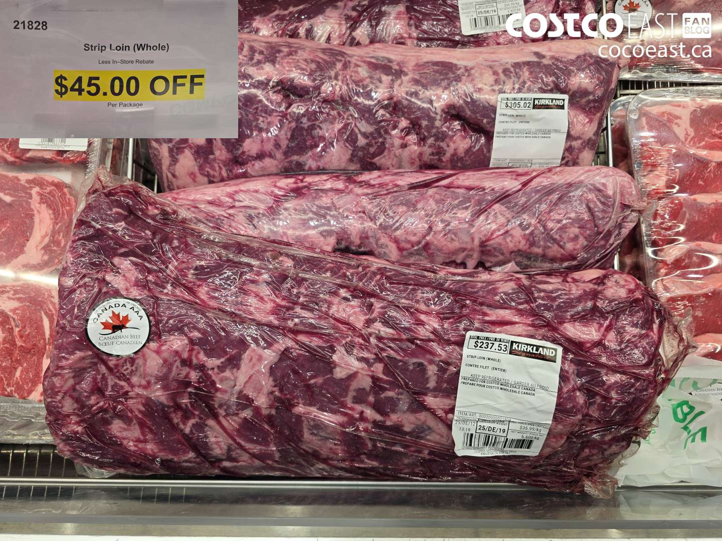 21828 STRIP LOIN (WHOLE) ($45.00 INSTANT SAVINGS)