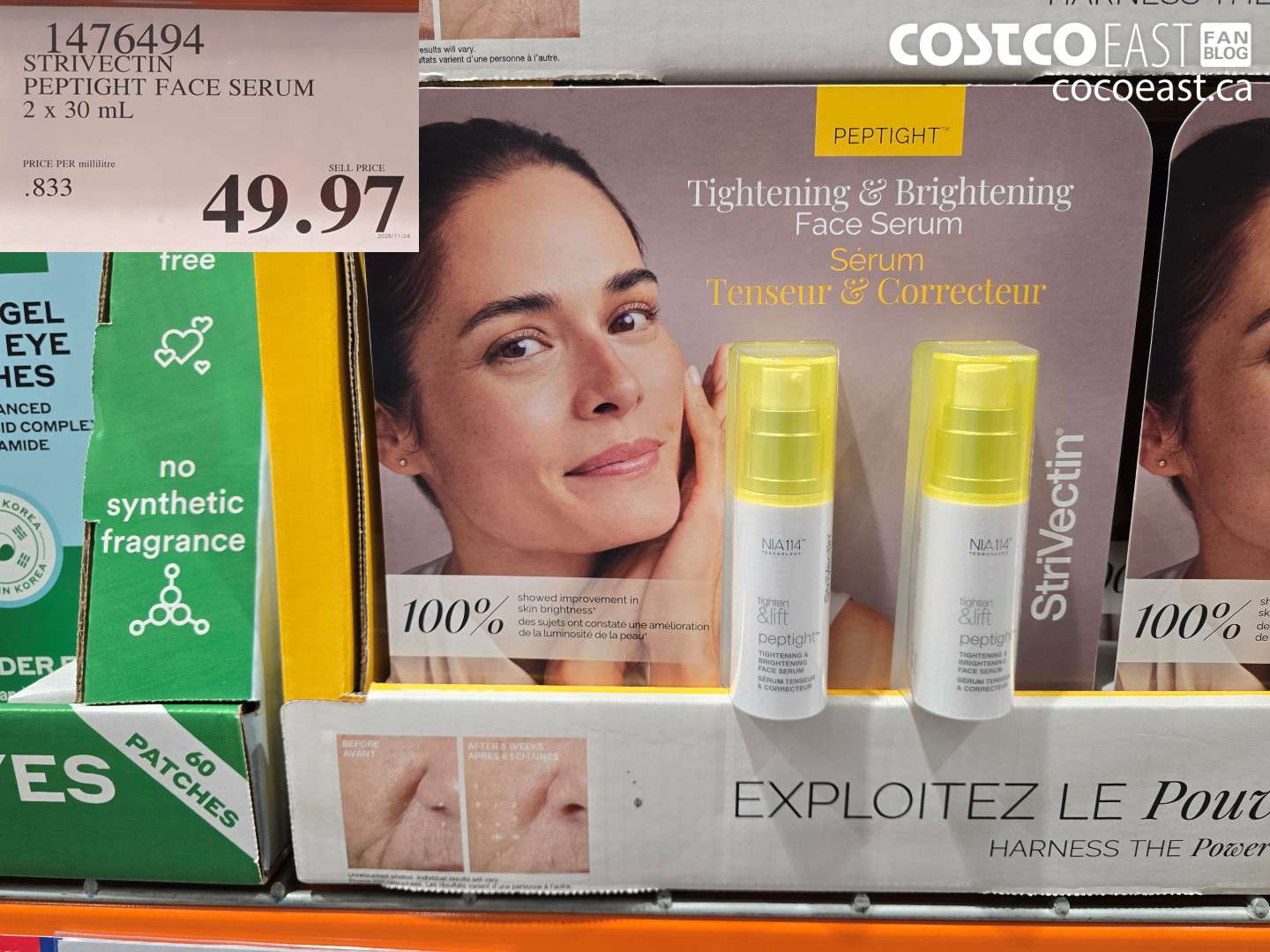 1476494 STRIVECTIN PEPTIGHT FACE SERUM 2 X 30 ML $49.97