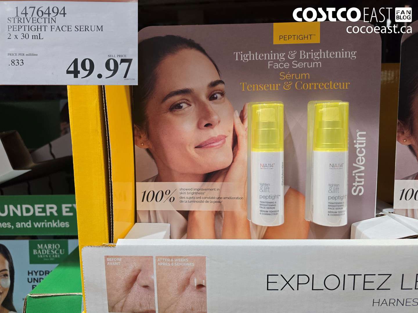 1476494 STRIVECTIN PEPTIGHT FACE SERUM 2 X 30 ML $49.97