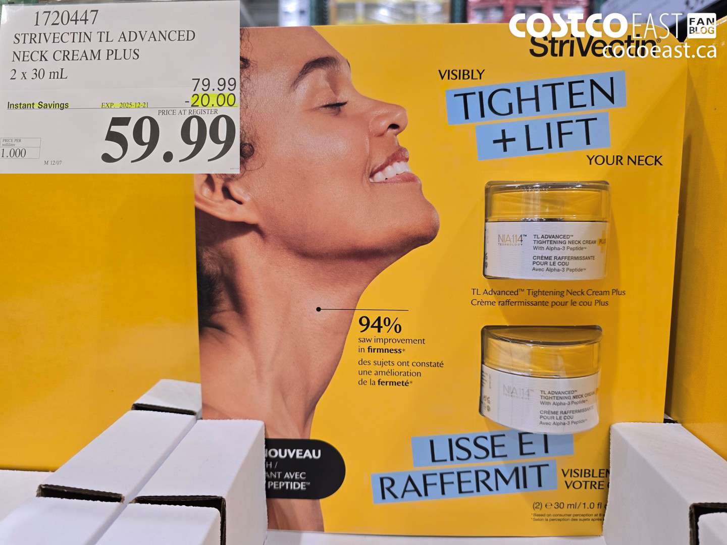 1720447 STRIVECTIN TL ADVANCED NECK CREAM PLUS 2 x 30 mL ($20.00 INSTANT SAVINGS EXPIRES ON 2025-12-21) $59.99