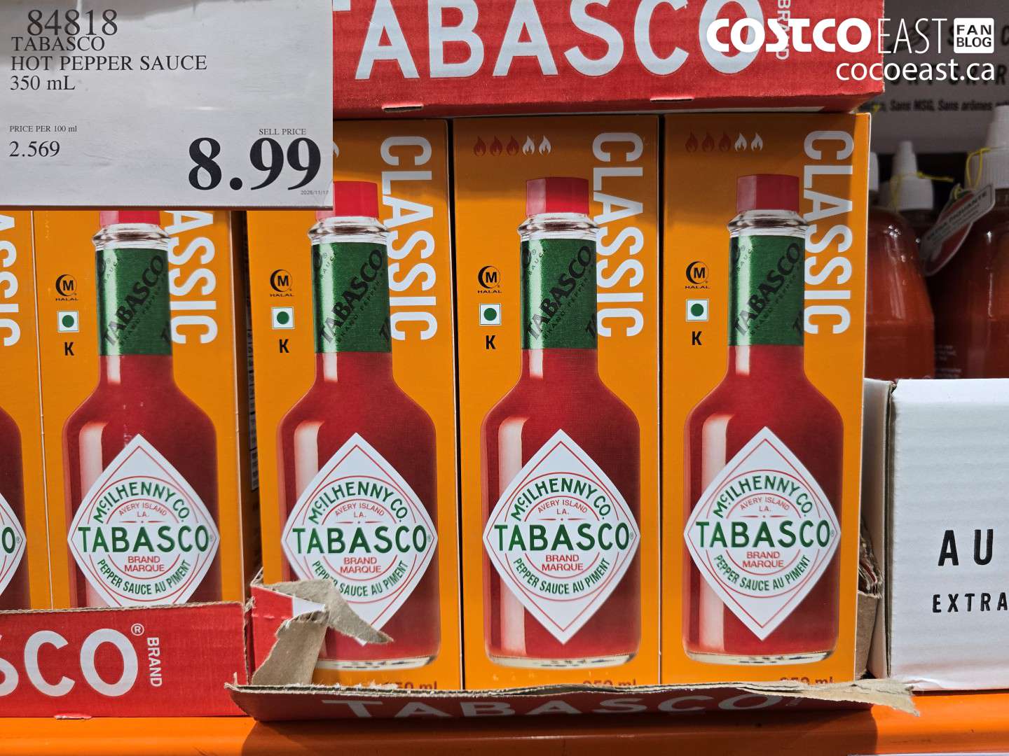 84818 TABASCO HOT PEPPER SAUCE 350 ML $8.99