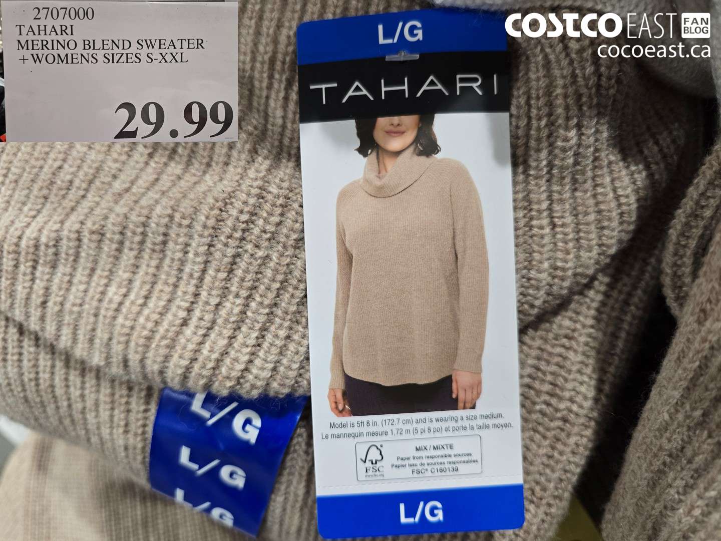 2707000 TAHARI MERINO BLEND SWEATER + WOMENS SIZES S-XXL $29.99