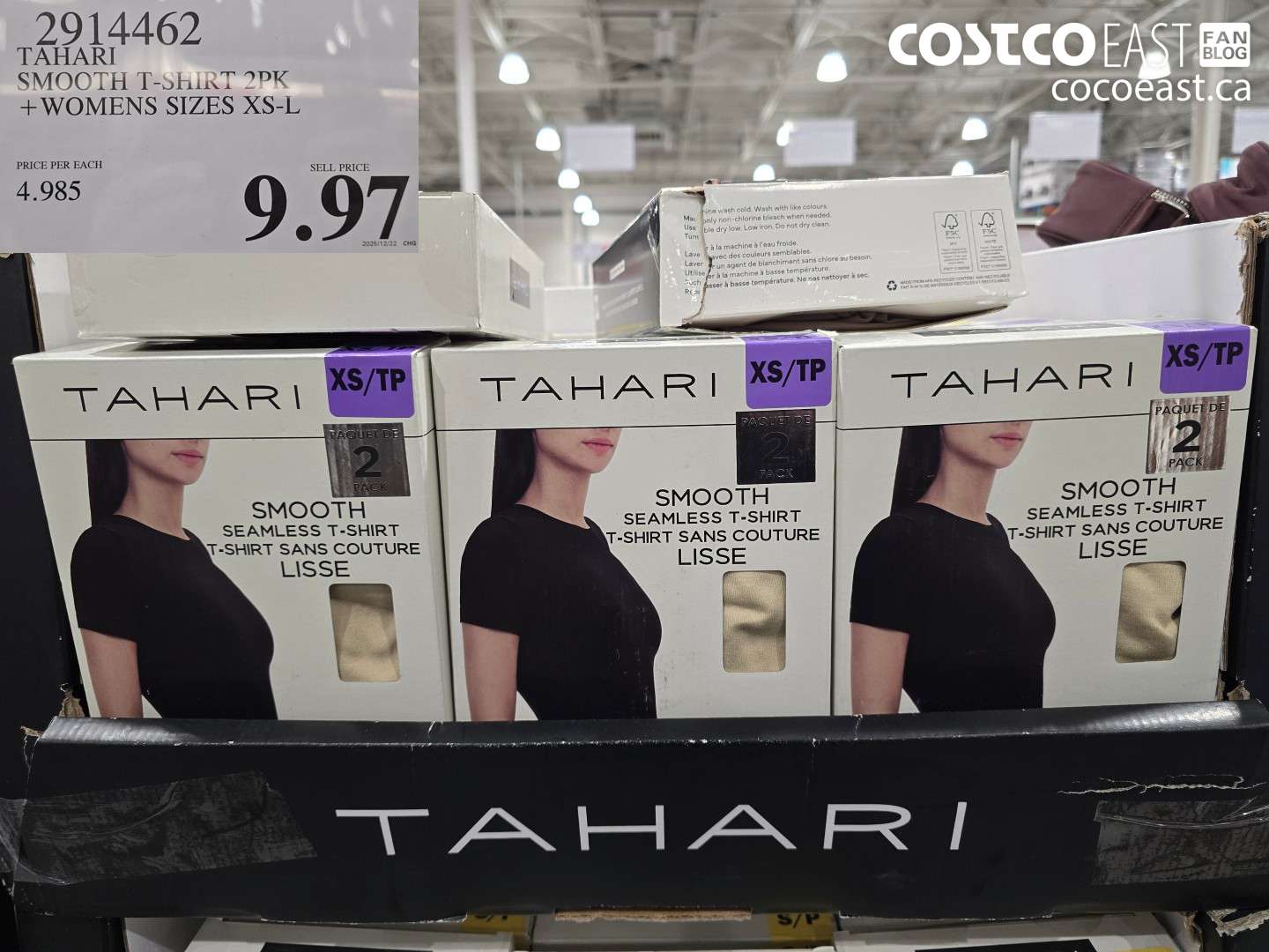 2914462 TAHARI SMOOTH T-SHIRT 2PK +WOMENS SIZES XS-L $9.97