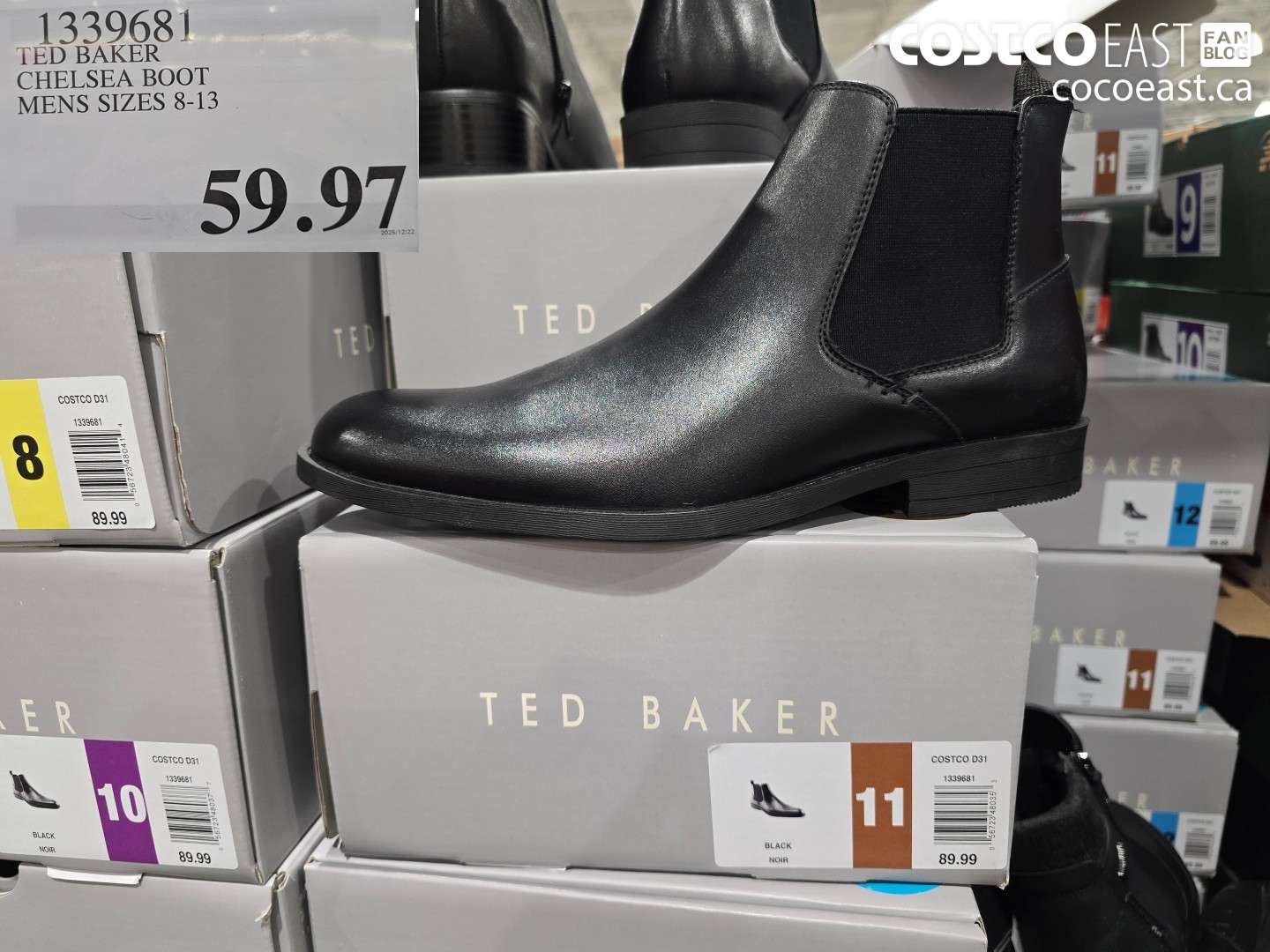 1339681 TED BAKER CHELSEA BOOT MENS SIZES 8-13 $59.97