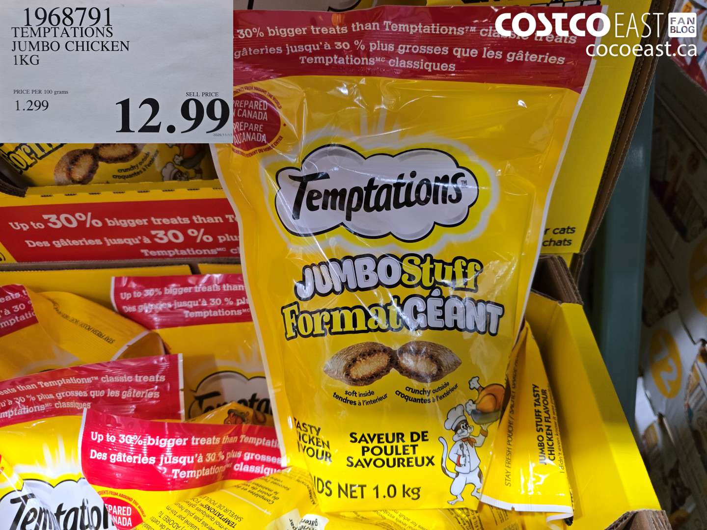 1968791 TEMPTATIONS JUMBO CHICKEN 1 KG $12.99