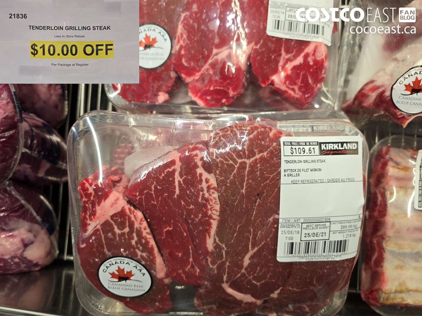 21836 TENDERLOIN GRILLING STEAK ($10.00 INSTANT SAVINGS)