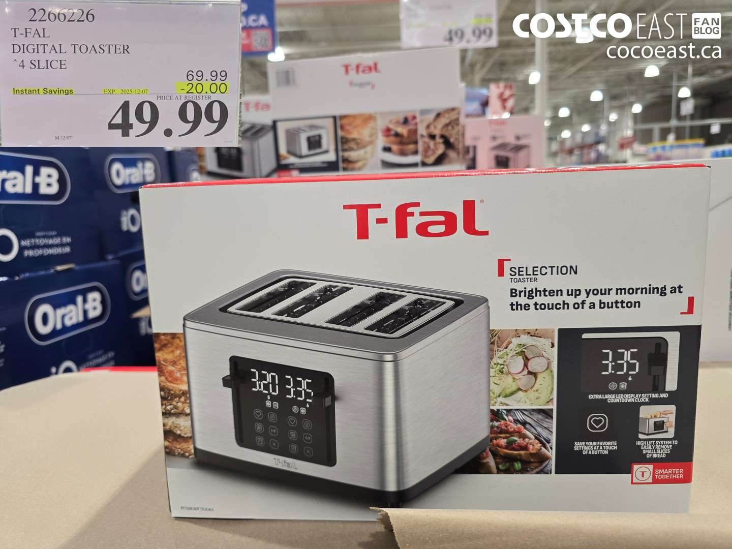 2266226 T-FAL DIGITAL TOASTER “4 SLICE ($20.00 INSTANT SAVINGS EXPIRES ON 2025-12-07) $49.99