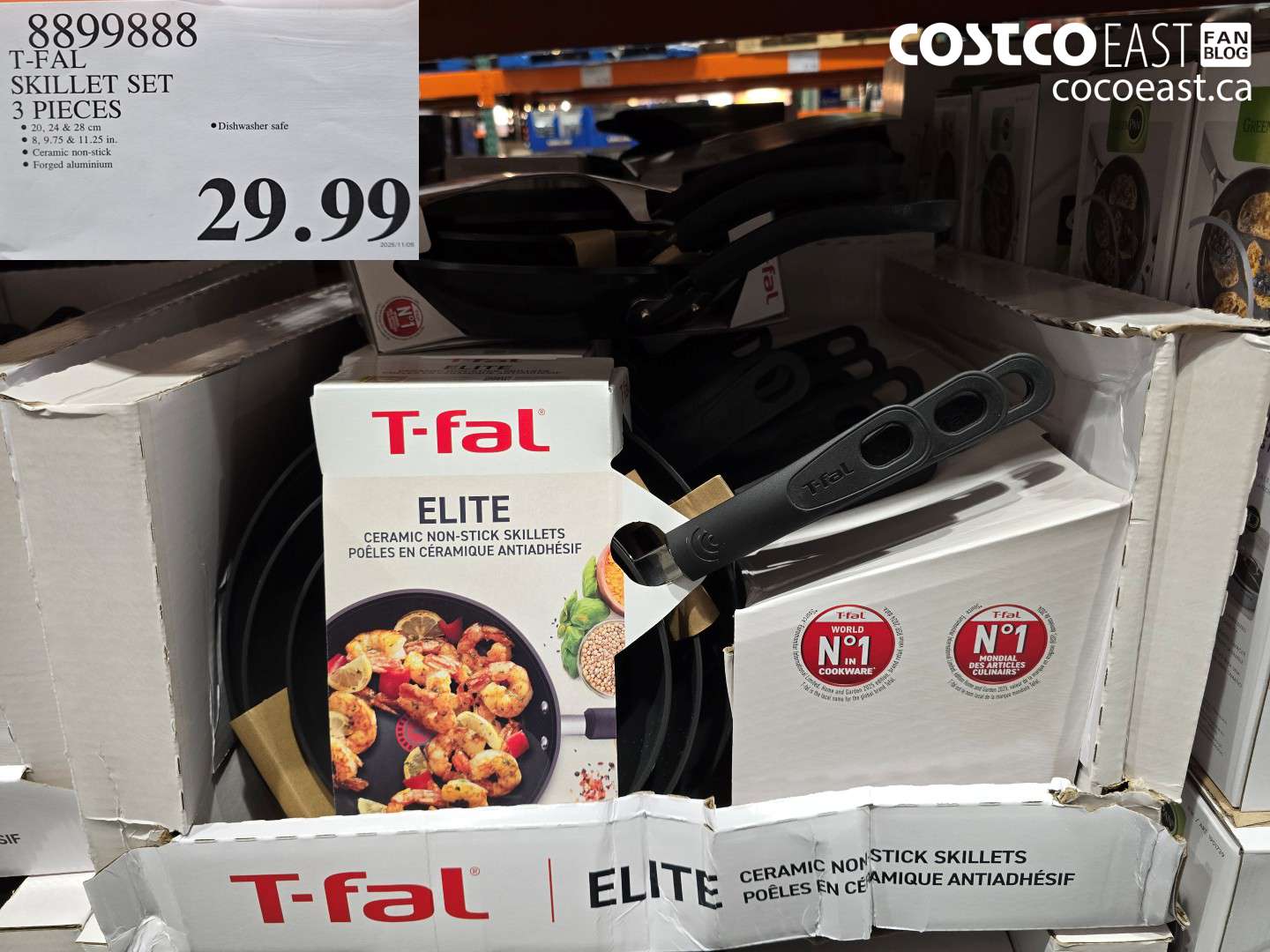 8899888 T-FAL SKILLET SET 3 PIECES $29.99