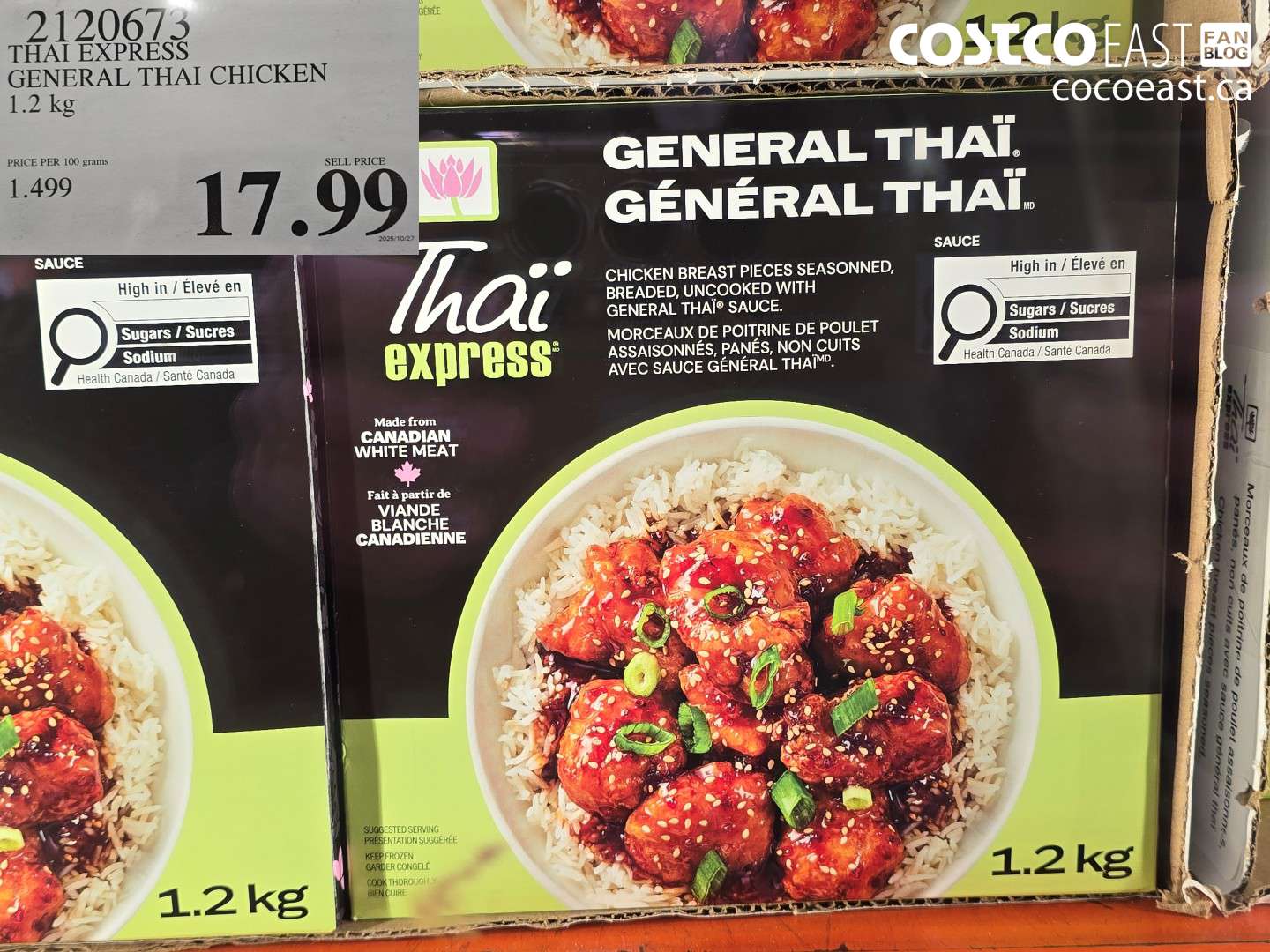 2120673 THAI EXPRESS GENERAL THAI CHICKEN 1.2 KG $17.99