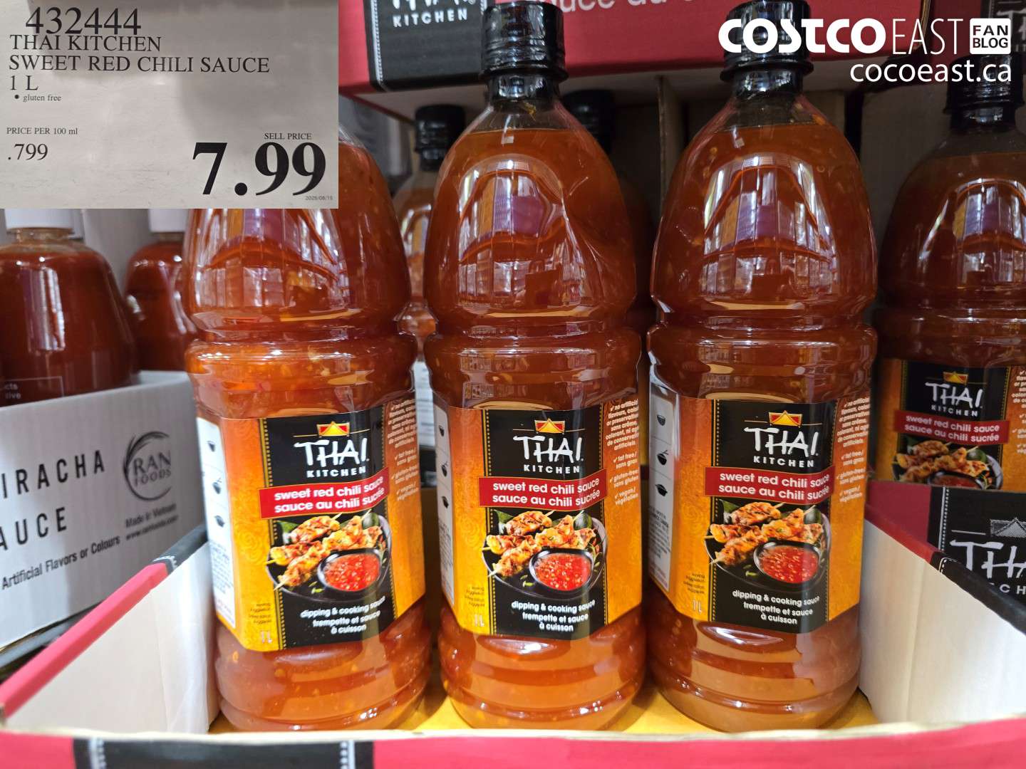 432444 THAI KITCHEN SWEET RED CHILI SAUCE 1 L $7.99