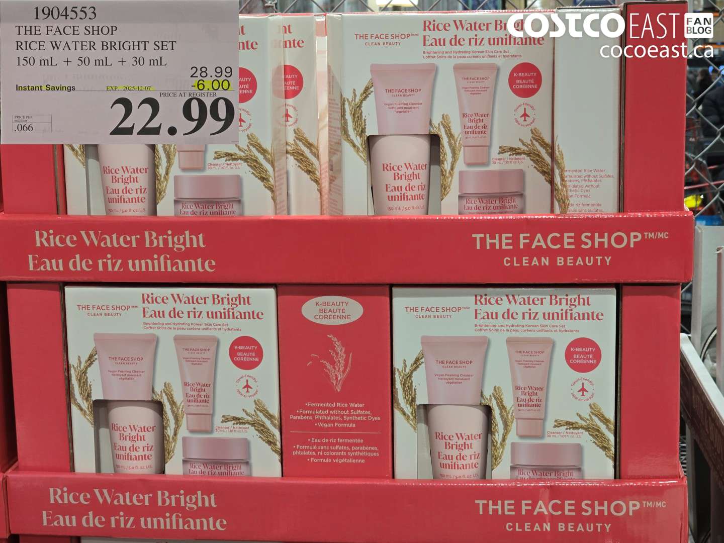 1904553 THE FACE SHOP RICE WATER BRIGHT SET 150 ML + 50 ML +30 ML ($6.00 INSTANT SAVINGS EXPIRES ON 2025-12-07) $22.99